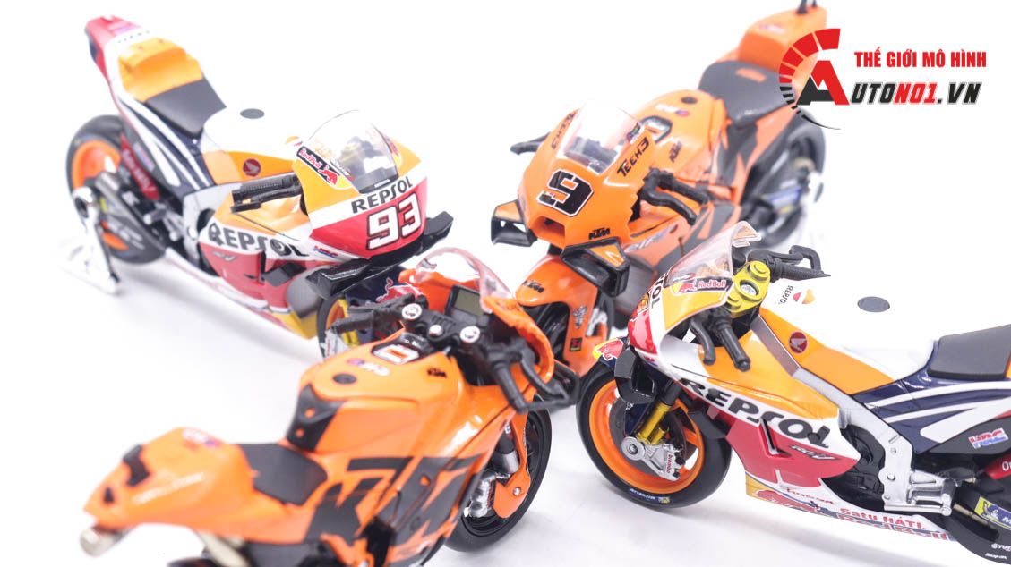 Mô hình xe mô tô GP Honda Repsol RC213V 2021 tỉ lệ 1:18 Maisto 8116
