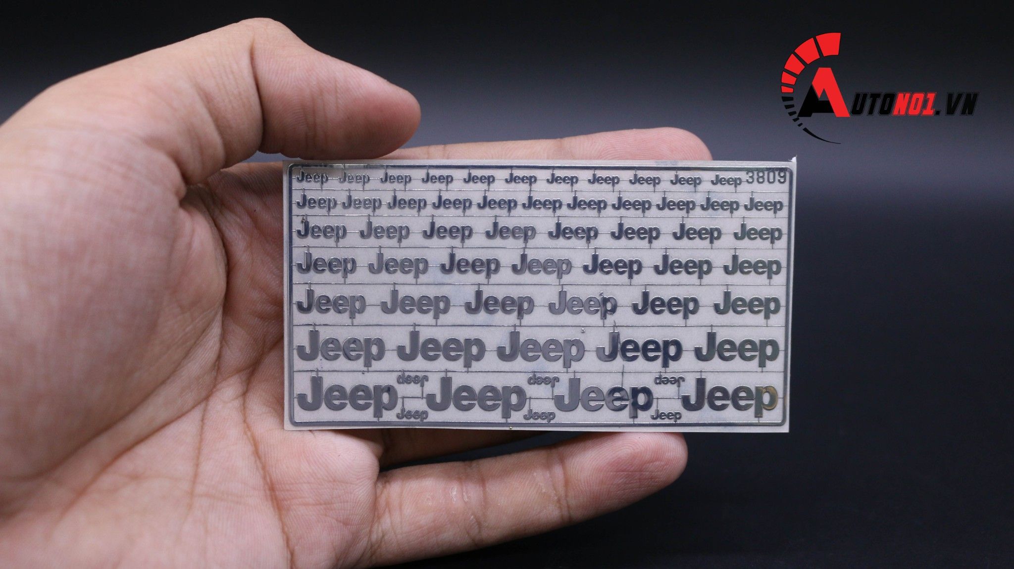  Decal kim loại Jeep 3809 DC039 