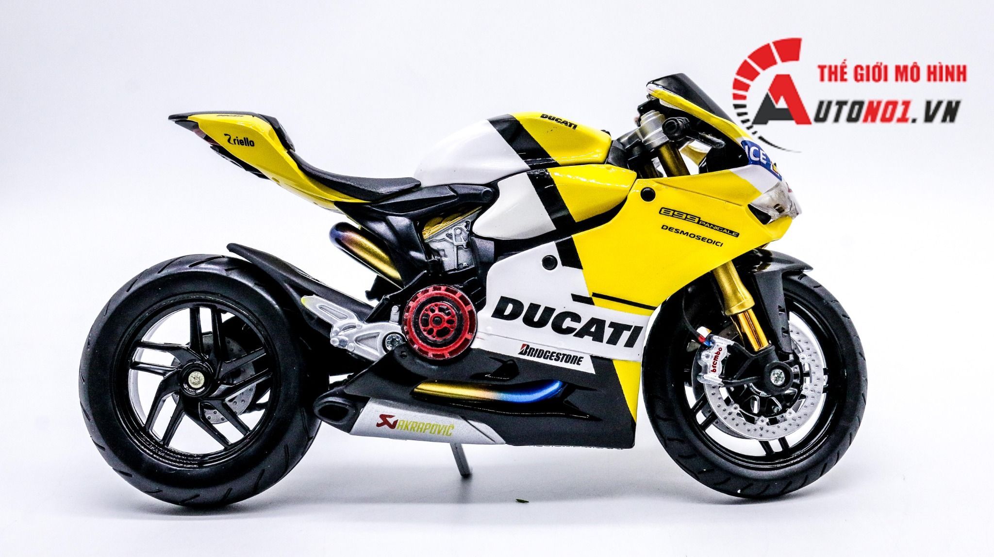Mô hình xe độ Ducati 899 Panigale Nồi Khô Tỉ Lệ 1:12 Autono1 D077
