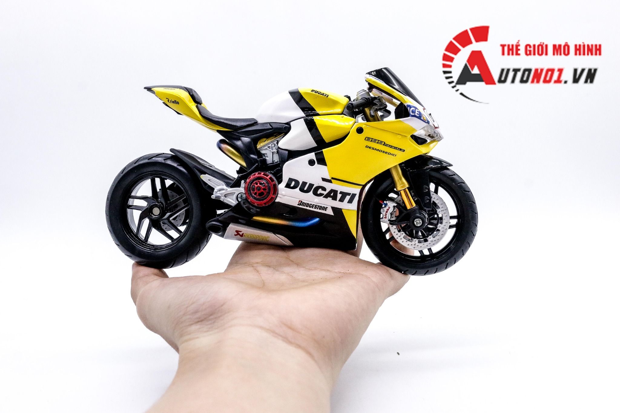 Mô hình xe độ Ducati 899 Panigale Nồi Khô Tỉ Lệ 1:12 Autono1 D077