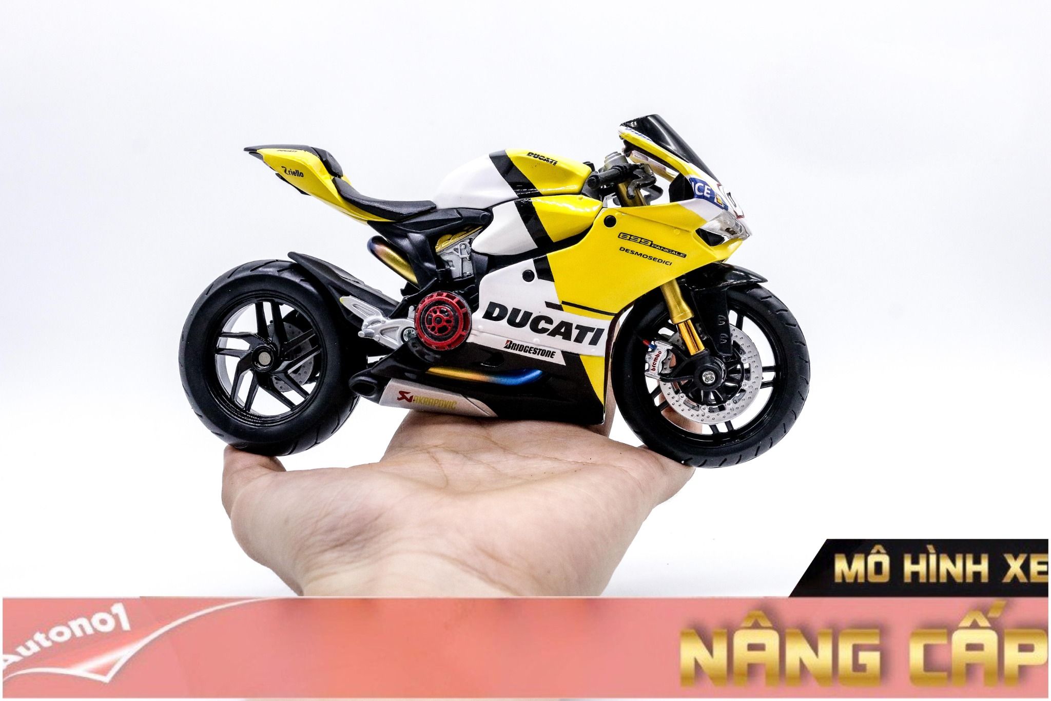 Mô hình xe độ Ducati 899 Panigale Nồi Khô Tỉ Lệ 1:12 Autono1 D077