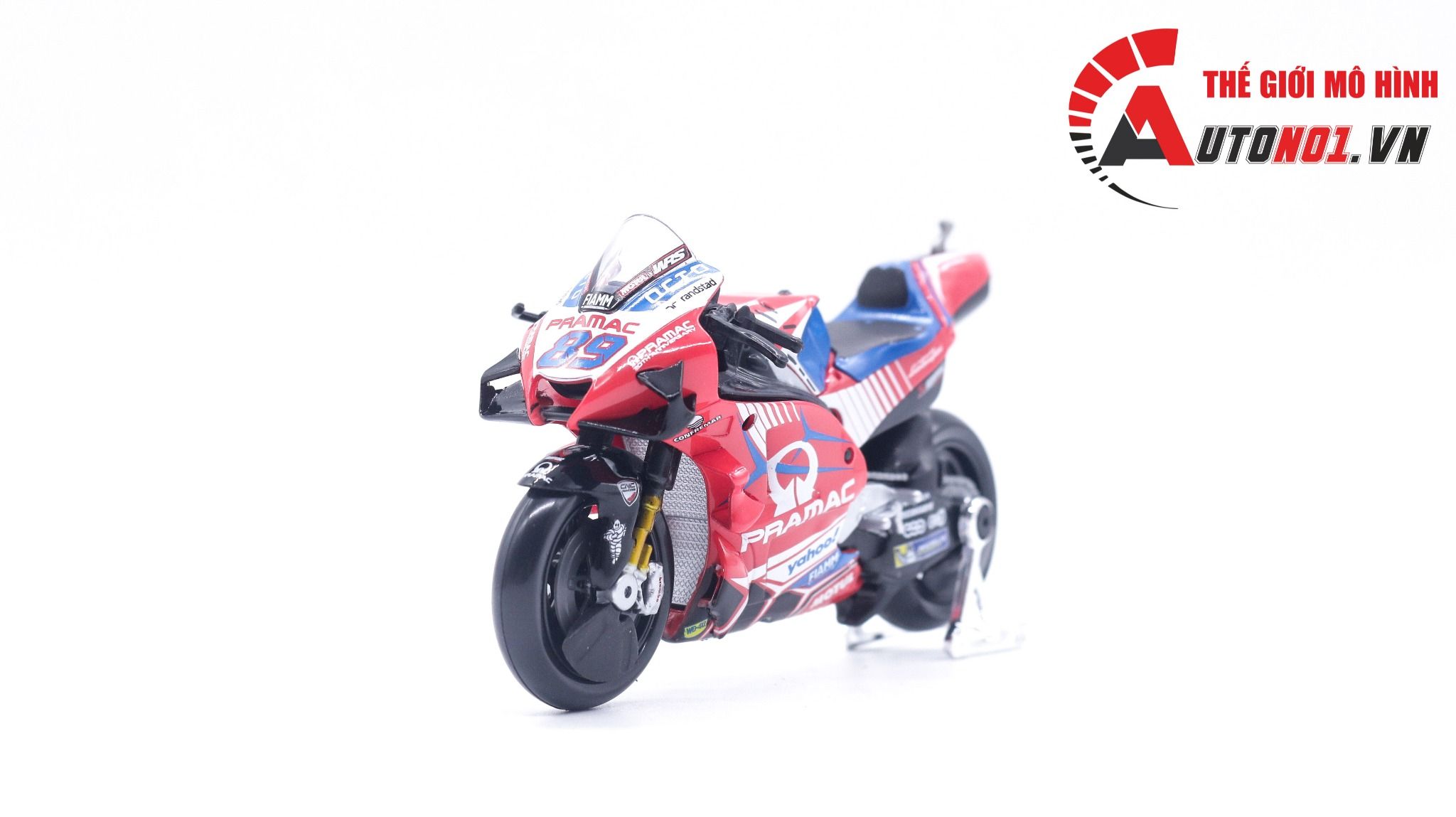  Mô hình xe mô tô GP Ducati Desmoscidici Pramac Racing 2021 tỉ lệ 1:18 Maisto 8124 