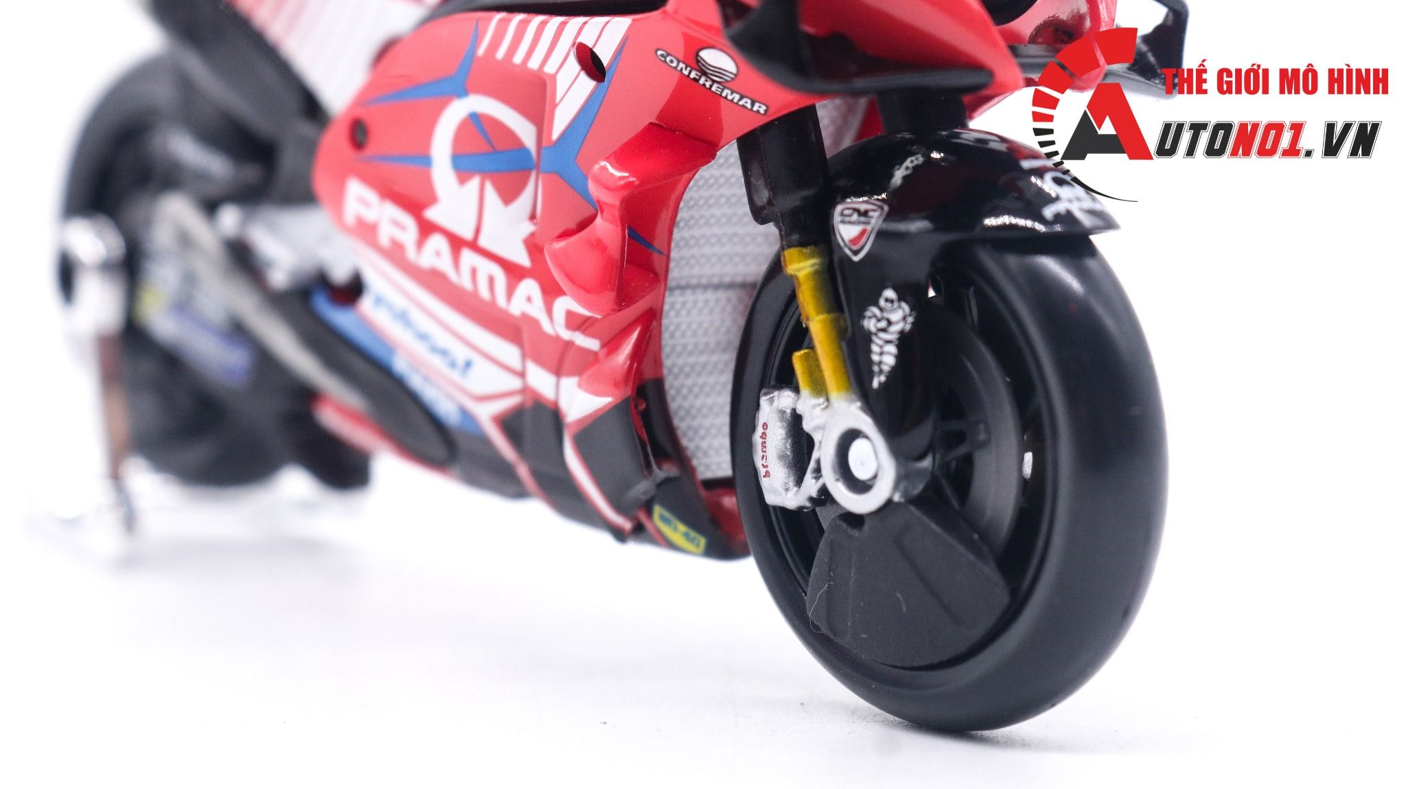  Mô hình xe mô tô GP Ducati Desmoscidici Pramac Racing 2021 tỉ lệ 1:18 Maisto 8124 