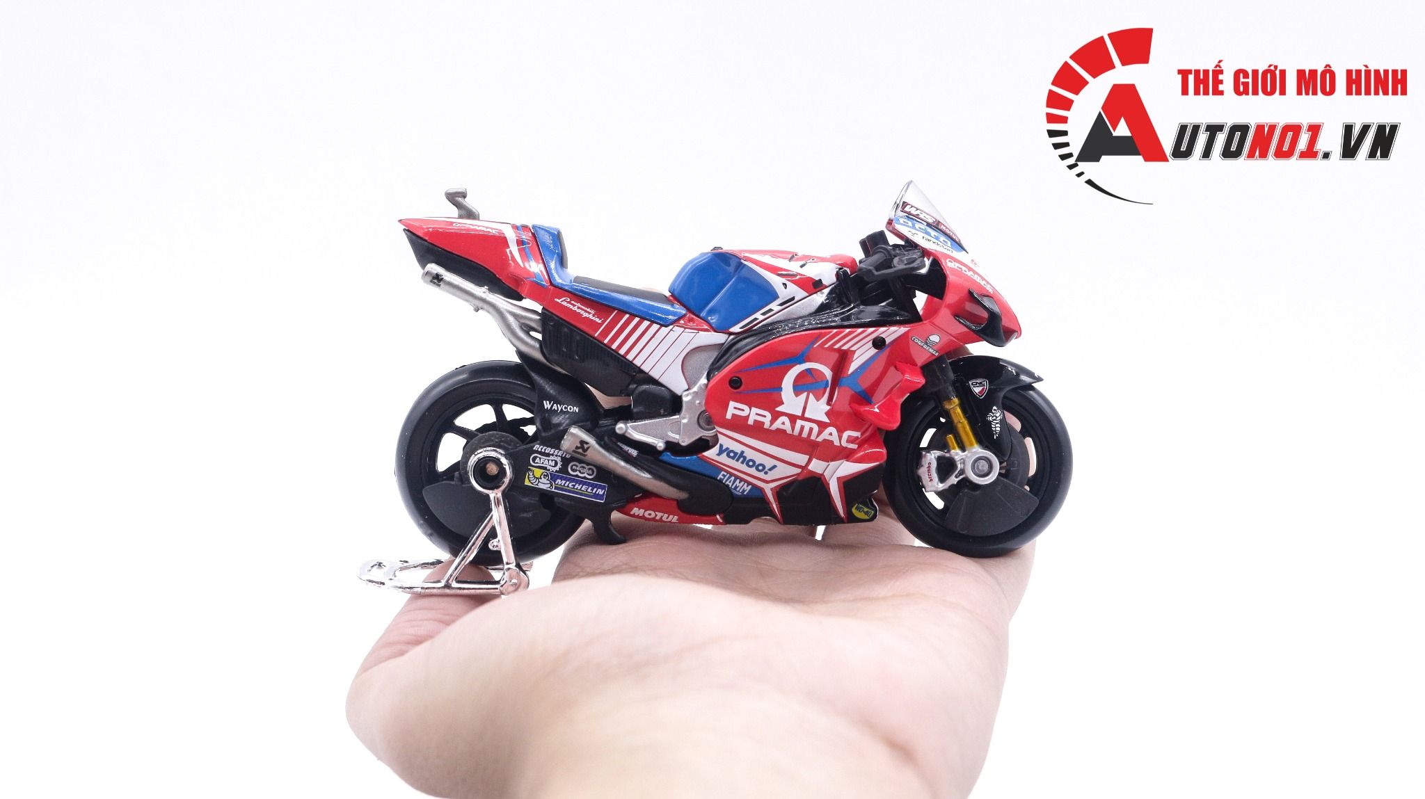  Mô hình xe mô tô GP Ducati Desmoscidici Pramac Racing 2021 tỉ lệ 1:18 Maisto 8124 