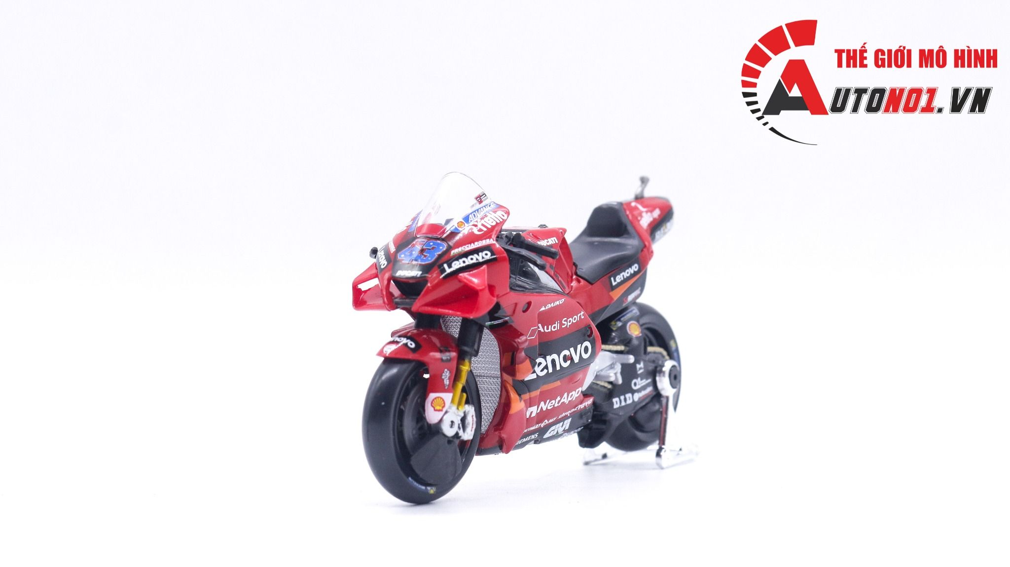 Mô hình xe mô tô GP Ducati Desmoscidici Lenovo Racing 2022 tỉ lệ 1:18 Maisto 8125