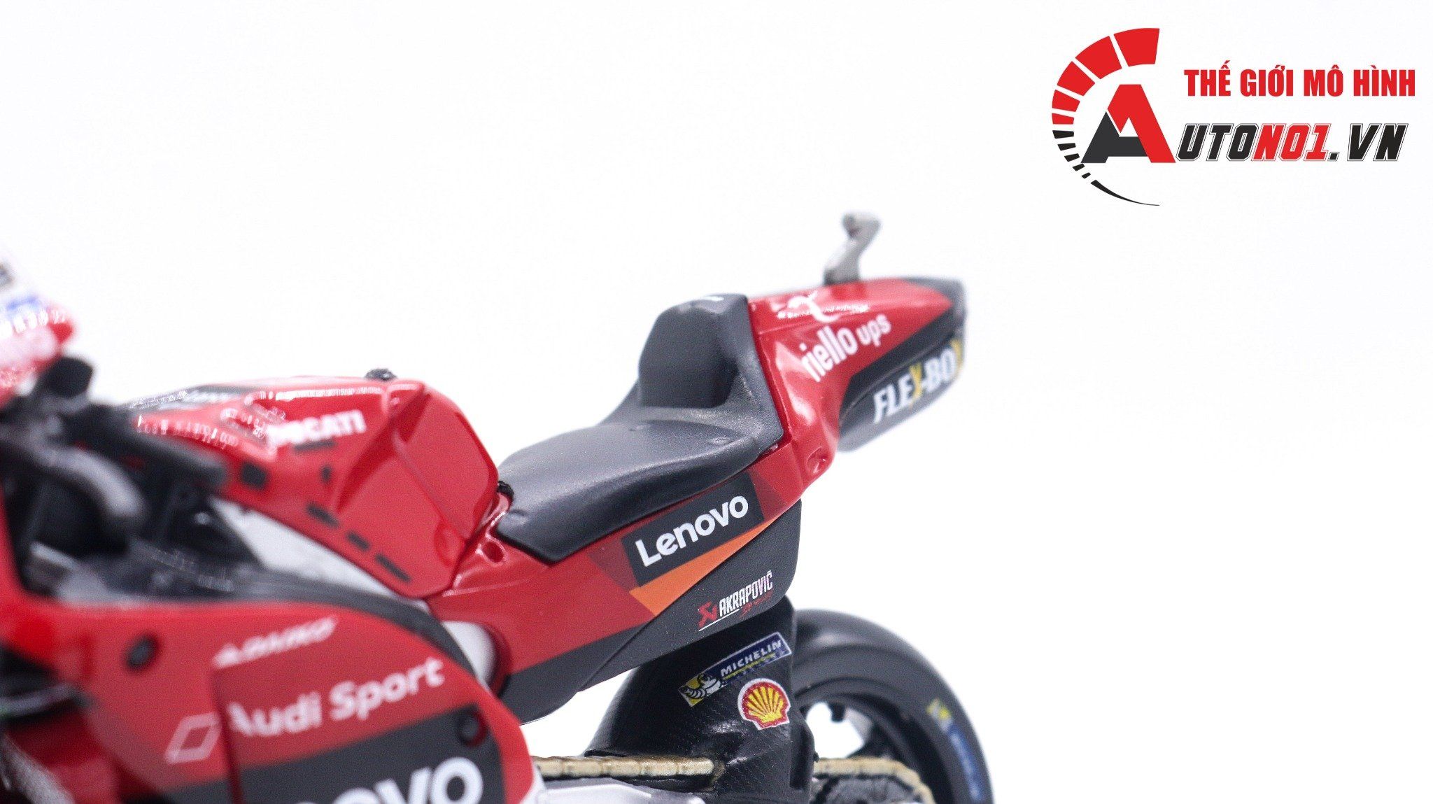 Mô hình xe mô tô GP Ducati Desmoscidici Lenovo Racing 2022 tỉ lệ 1:18 Maisto 8125
