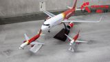  Mô hình máy bay Vietjet Air Airbus A320 47cm 1:130 có đèn led tự động theo tiếng vỗ tay hoặc chạm MB47003 