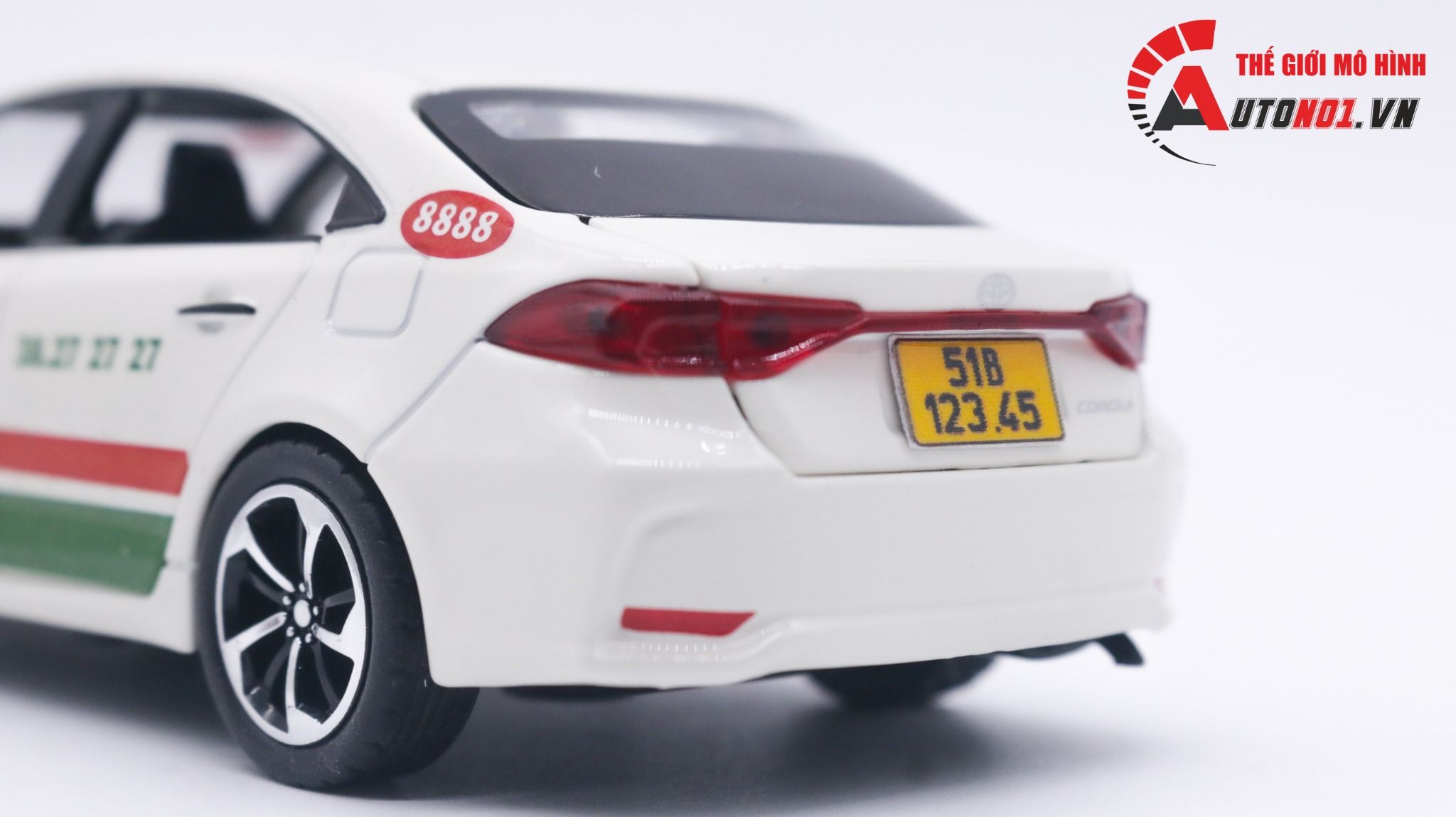 Mô hình xe độ dịch vụ taxi Vinasun Toyota Corolla Altis 2022 full open 1:32 Che Zhi Autono1 OT155