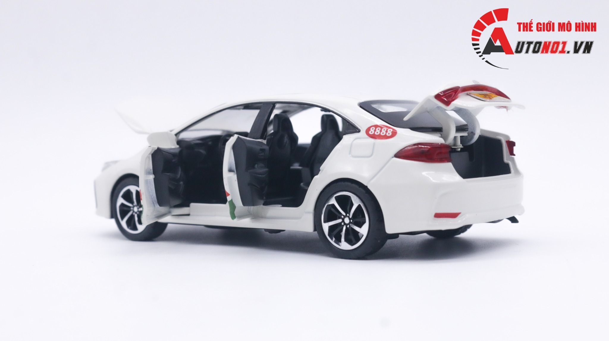 Mô hình xe độ dịch vụ taxi Vinasun Toyota Corolla Altis 2022 full open 1:32 Che Zhi Autono1 OT155