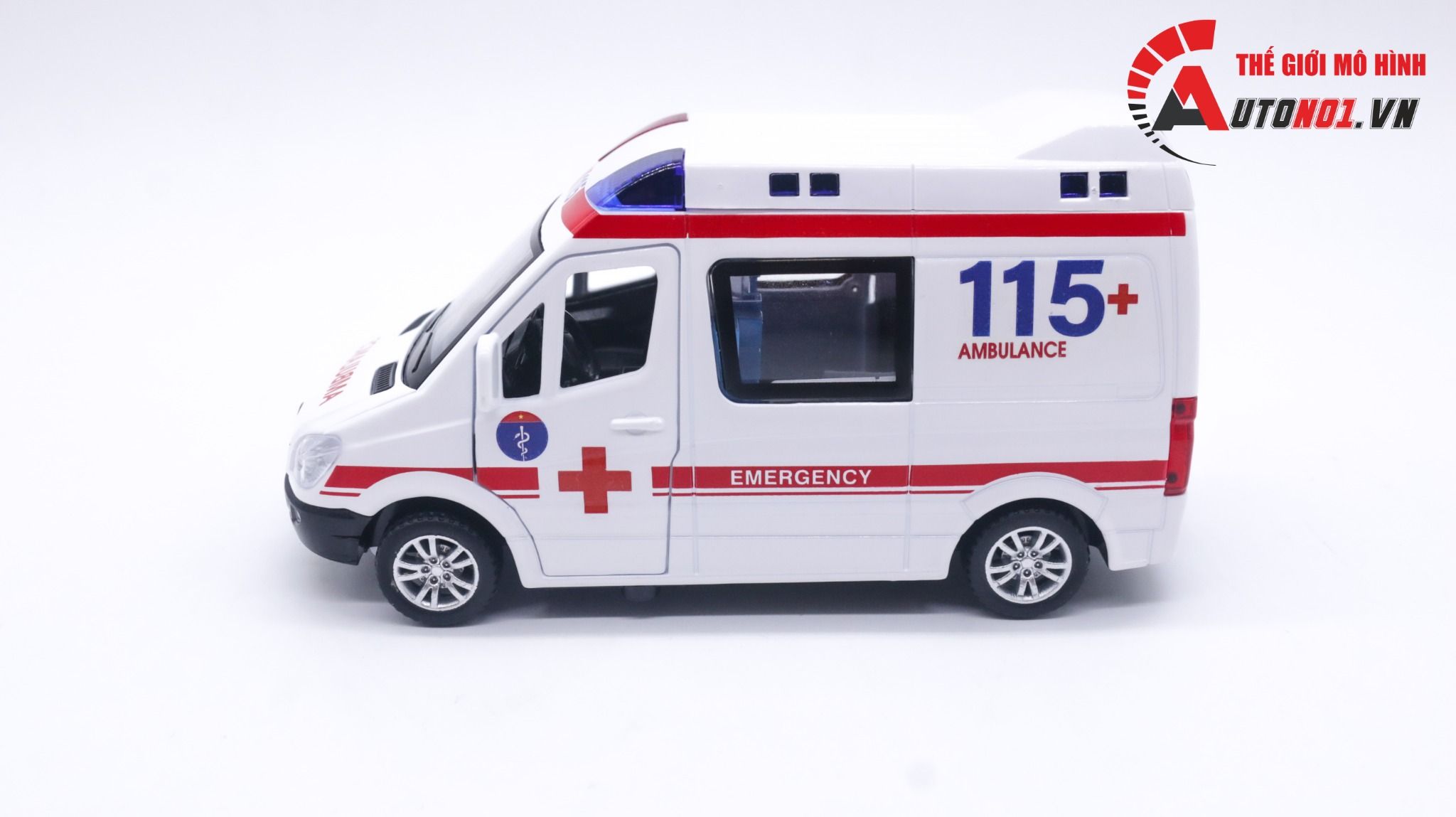 Mô hình xe độ cứu thương Mercedes Benz Sprinter chuyên dụng 115 tỉ lệ 1:32 Alloy Model Autono1 OT179