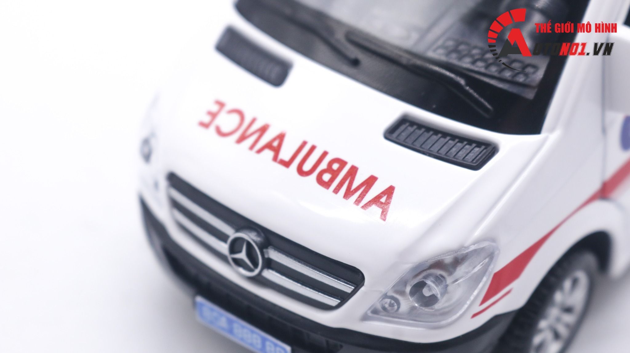  Mô hình xe độ cứu thương Mercedes Benz Sprinter chuyên dụng 115 tỉ lệ 1:32 Alloy Model Autono1 OT179 