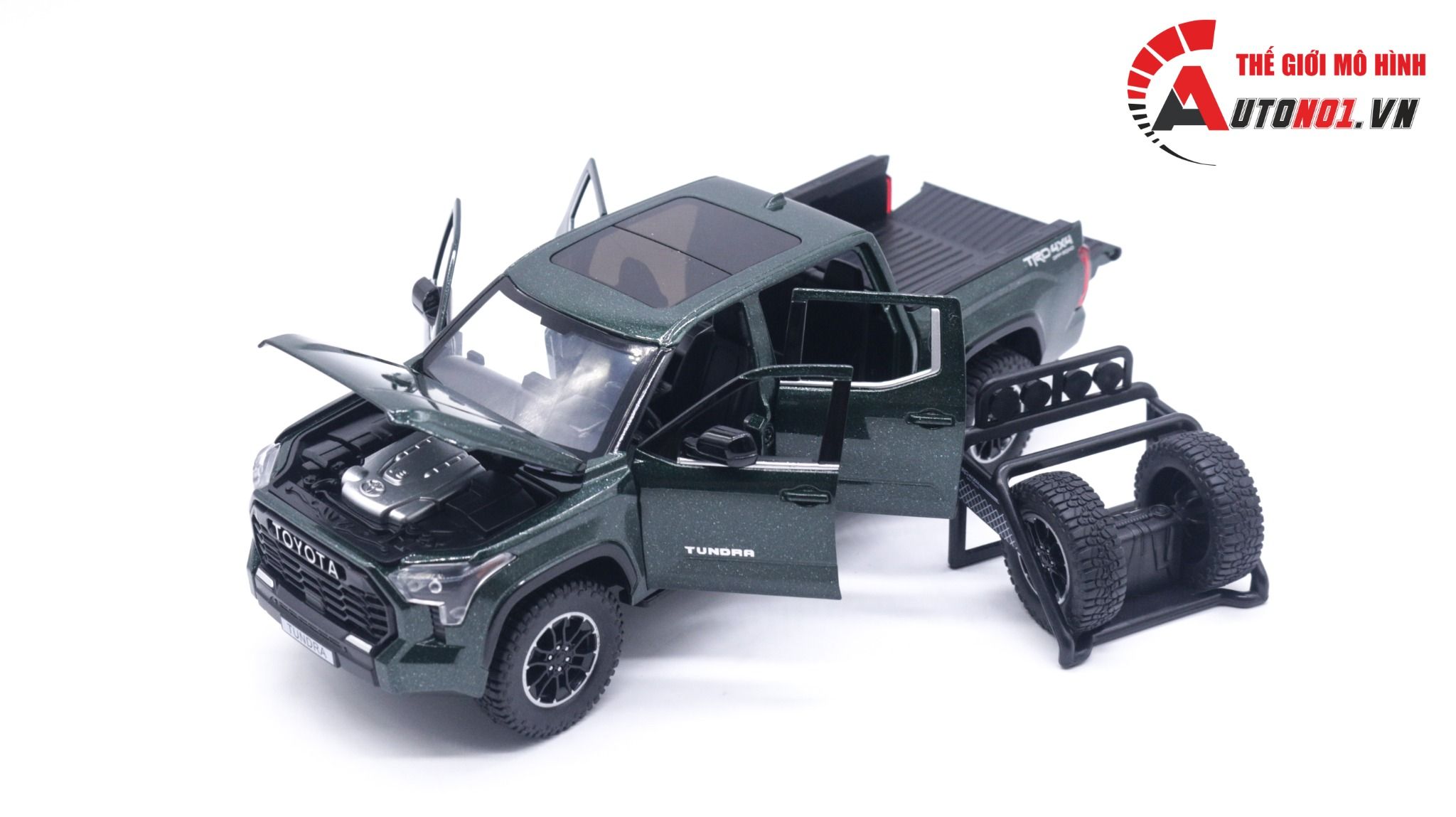 Mô hình xe bán tải Toyota Tundra TRD 4x4 1:24 Henteng model OT157