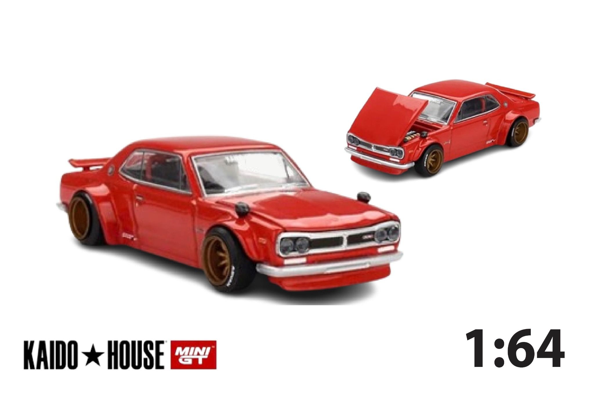 Mô hình xe Nissan Skyline 2000GT-R (KPGC10) Kaido Street V1 tỉ lệ 1:64 Kaido House KHMG175