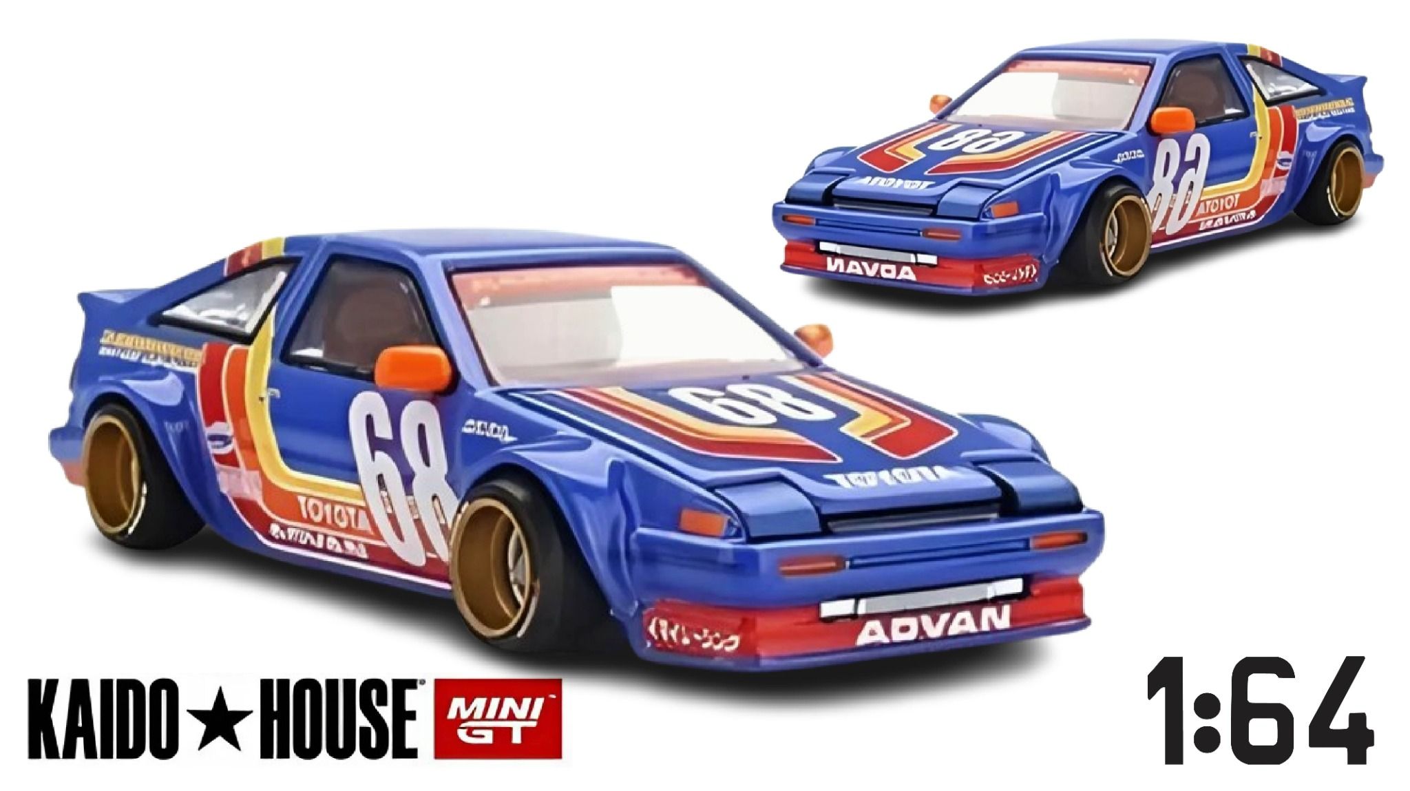 Mô hình xe Toyota AE86 Spinter Trueno Kaido Racing V1 1:64 Kaidohouse KHMG196