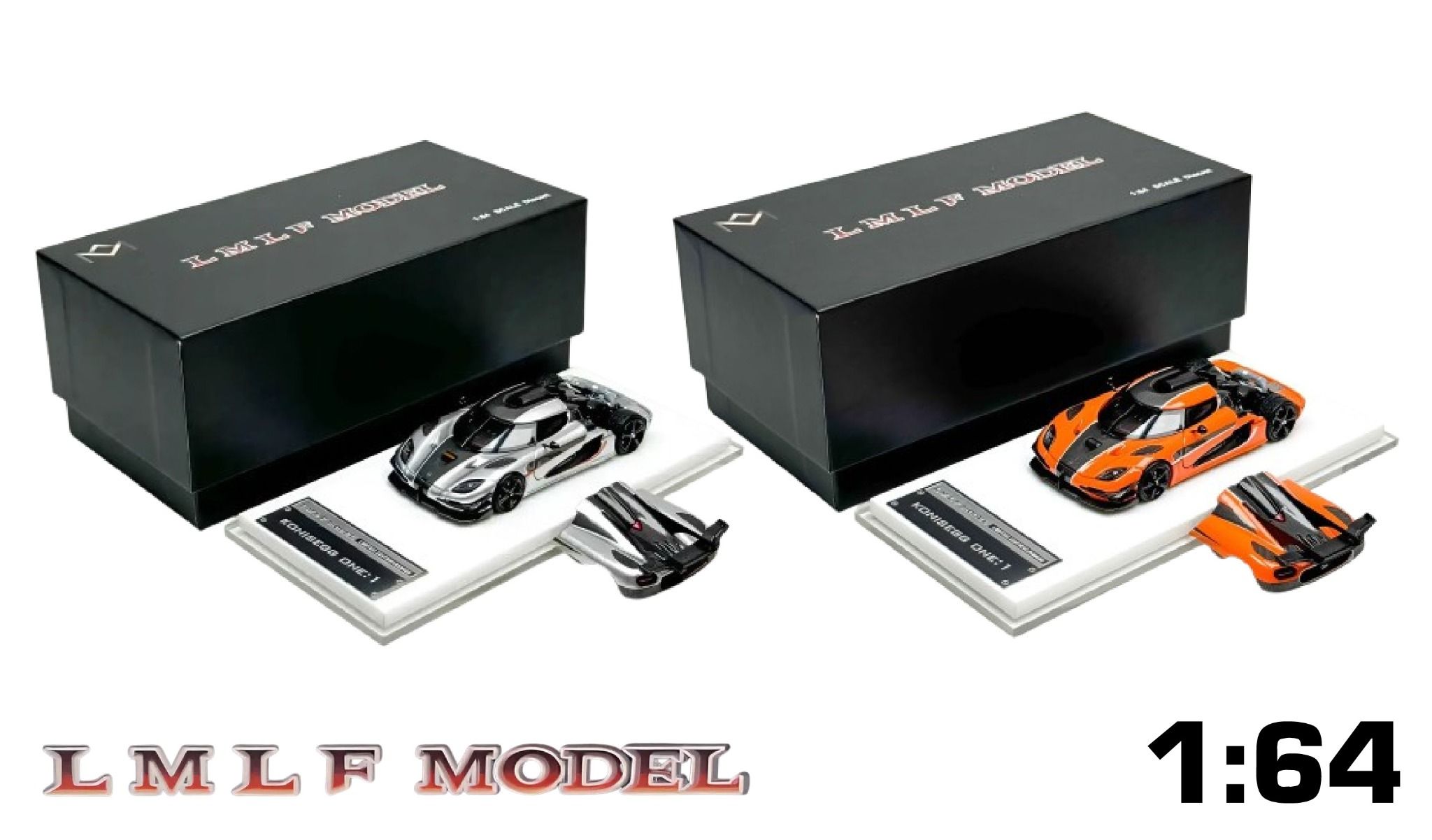 Mô hình xe Koenigsegg One:1 Open Tail mở được nắp máy sau tỉ lệ 1:64 MJ model LMLF-one1