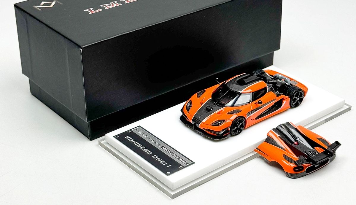Mô hình xe Koenigsegg One:1 Open Tail mở được nắp máy sau tỉ lệ 1:64 MJ model LMLF-one1