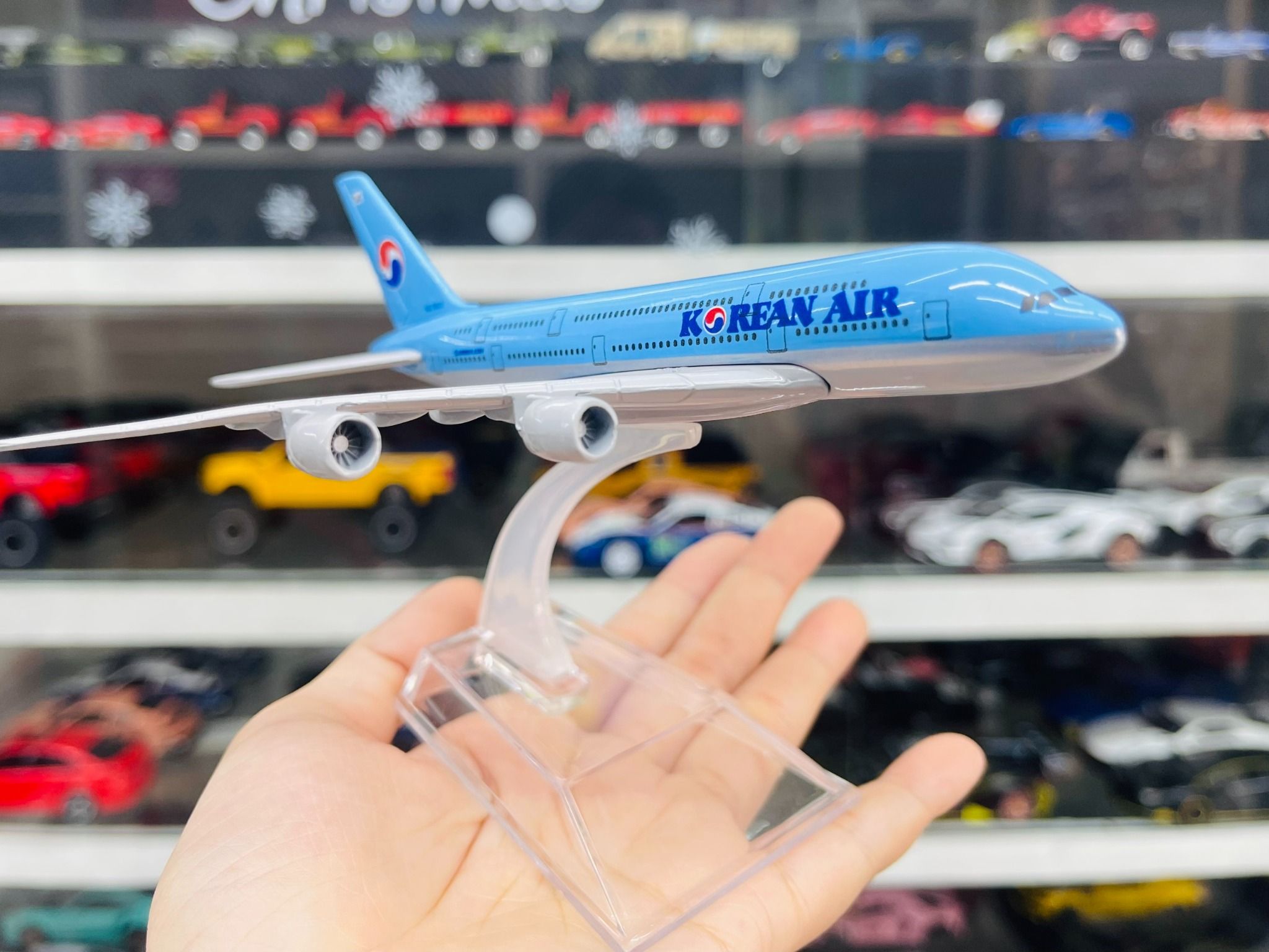 Mô hình máy bay Korean Air Airbus A380 16cm MB16091