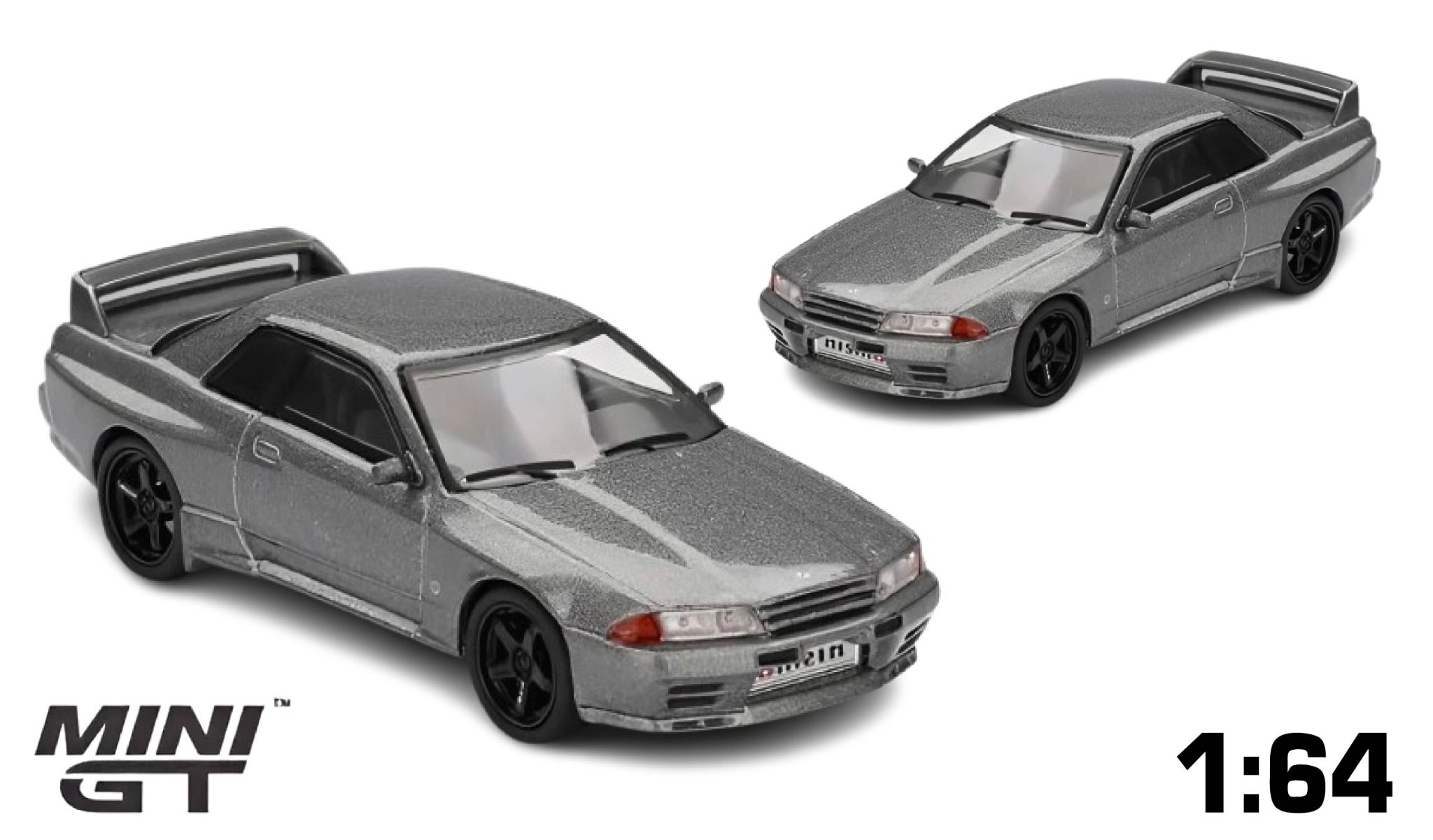 Mô hình xe Nissan Skyline GT-R (NISMO BNR32 CRS Version) Dark Metal Gray tỉ lệ 1:64 MiniGT MGT001024