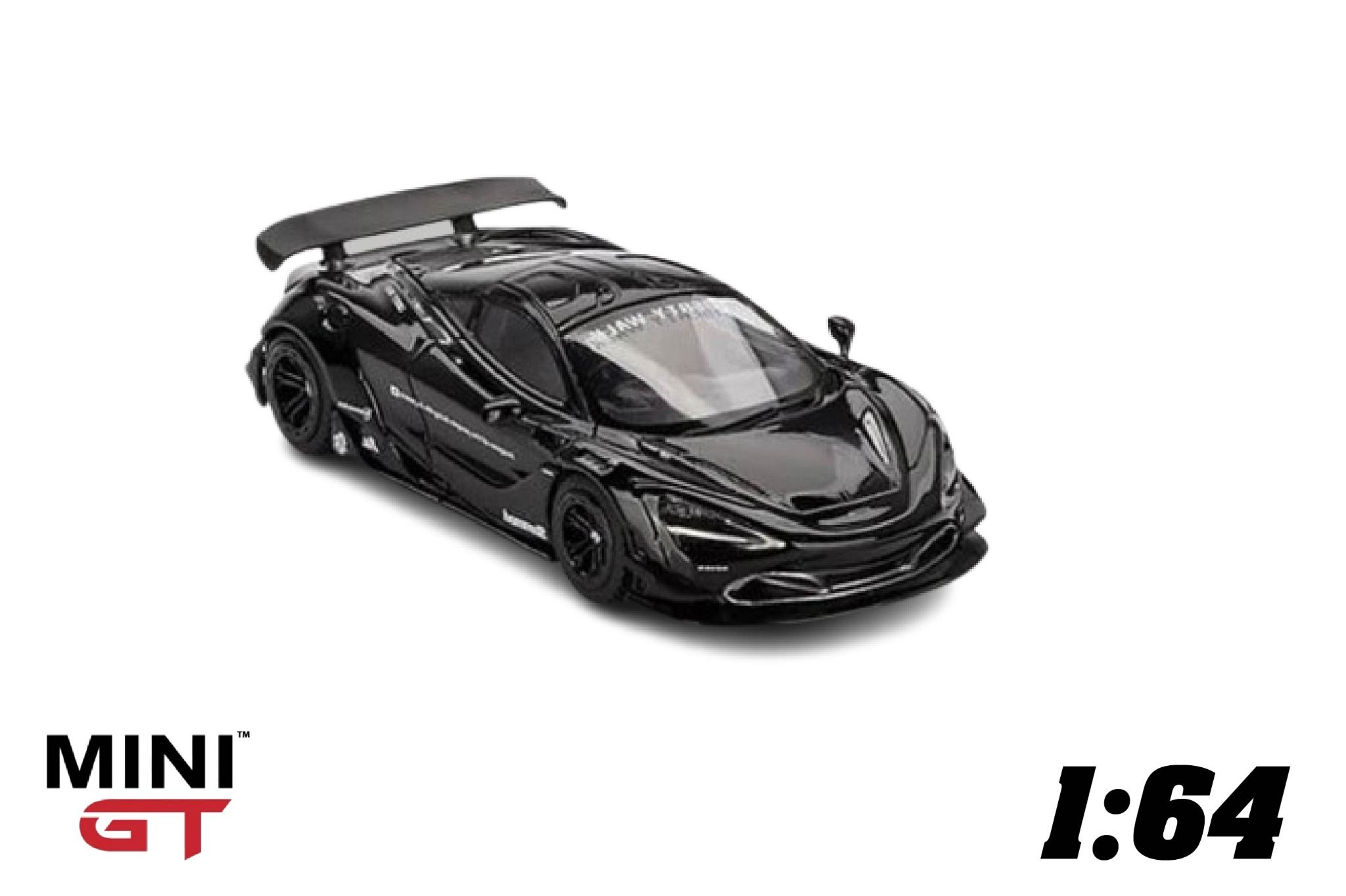 Mô hình xe ô tô McLaren 720S LB★Works Black tỉ lệ 1:64 bản card MiniGT MGT00777-MJ