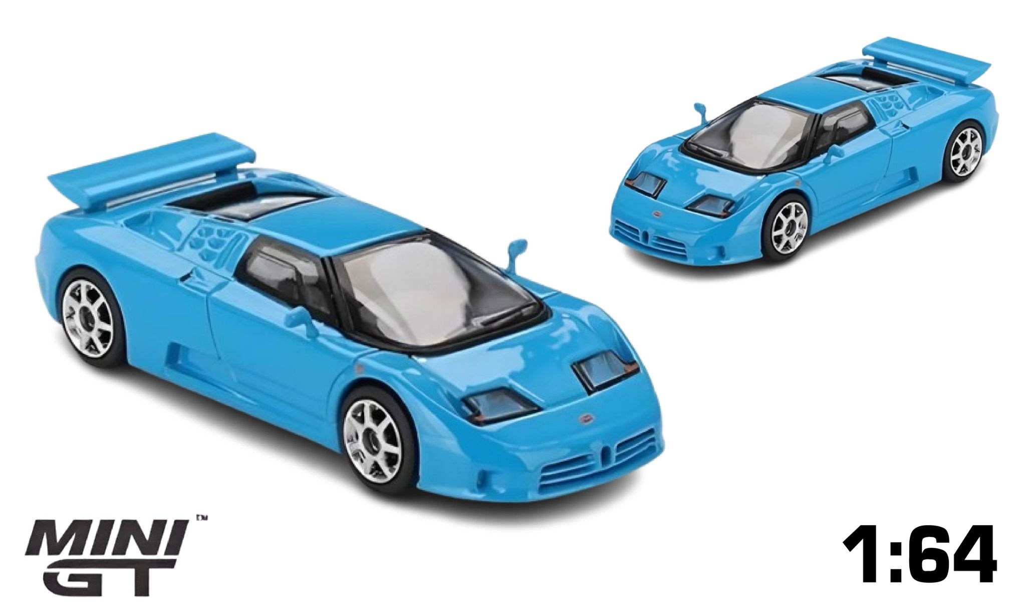Mô hình xe Bugatti EB110 Super Sport Blu Bugatti tỉ lệ 1:64 MiniGT MGT00890