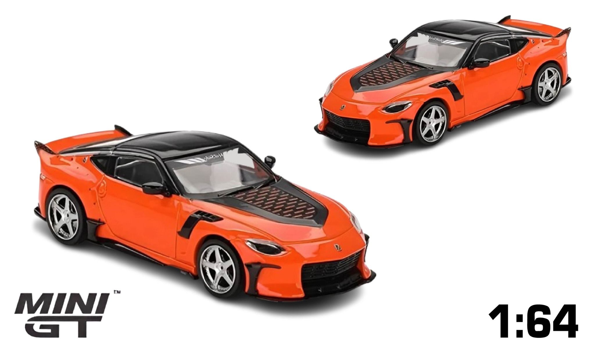 Mô hình xe Nissan Z VeilSide FFZ400 Orange tỉ lệ 1:64 MiniGT MGT00989