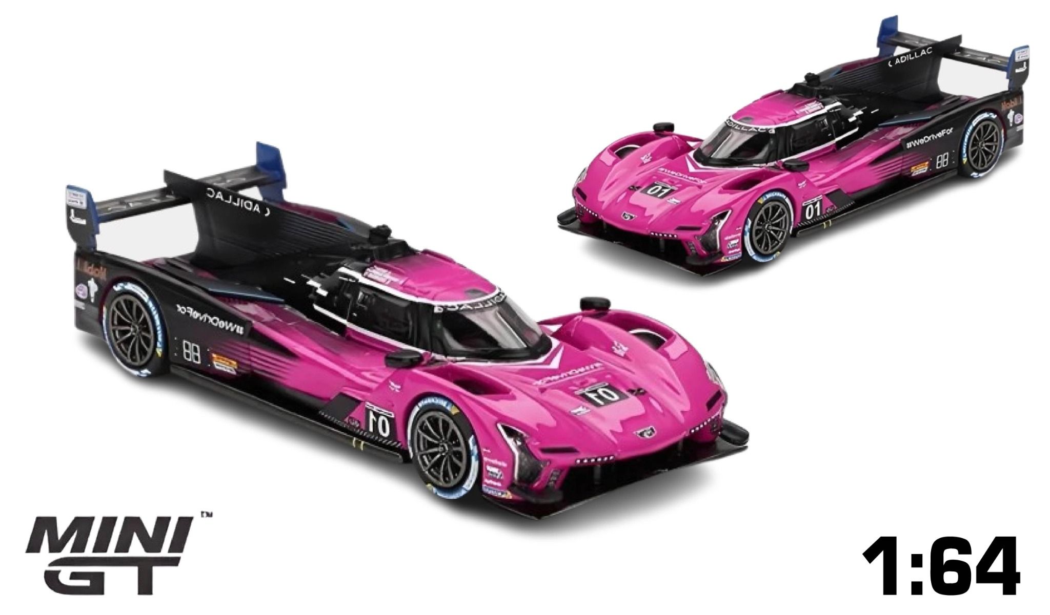 Mô hình xe Cadillac V-Series.R #01 Cadillac Racing 2024 IMSA Petit Le Mans tỉ lệ 1:64 MiniGT MGT01010