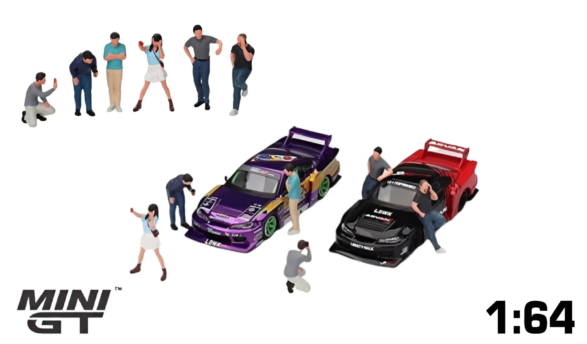 SET mô hình nhân vật Figurine: Car Enthusiasts tỉ lệ 1:64 MiniGT MGTAC36