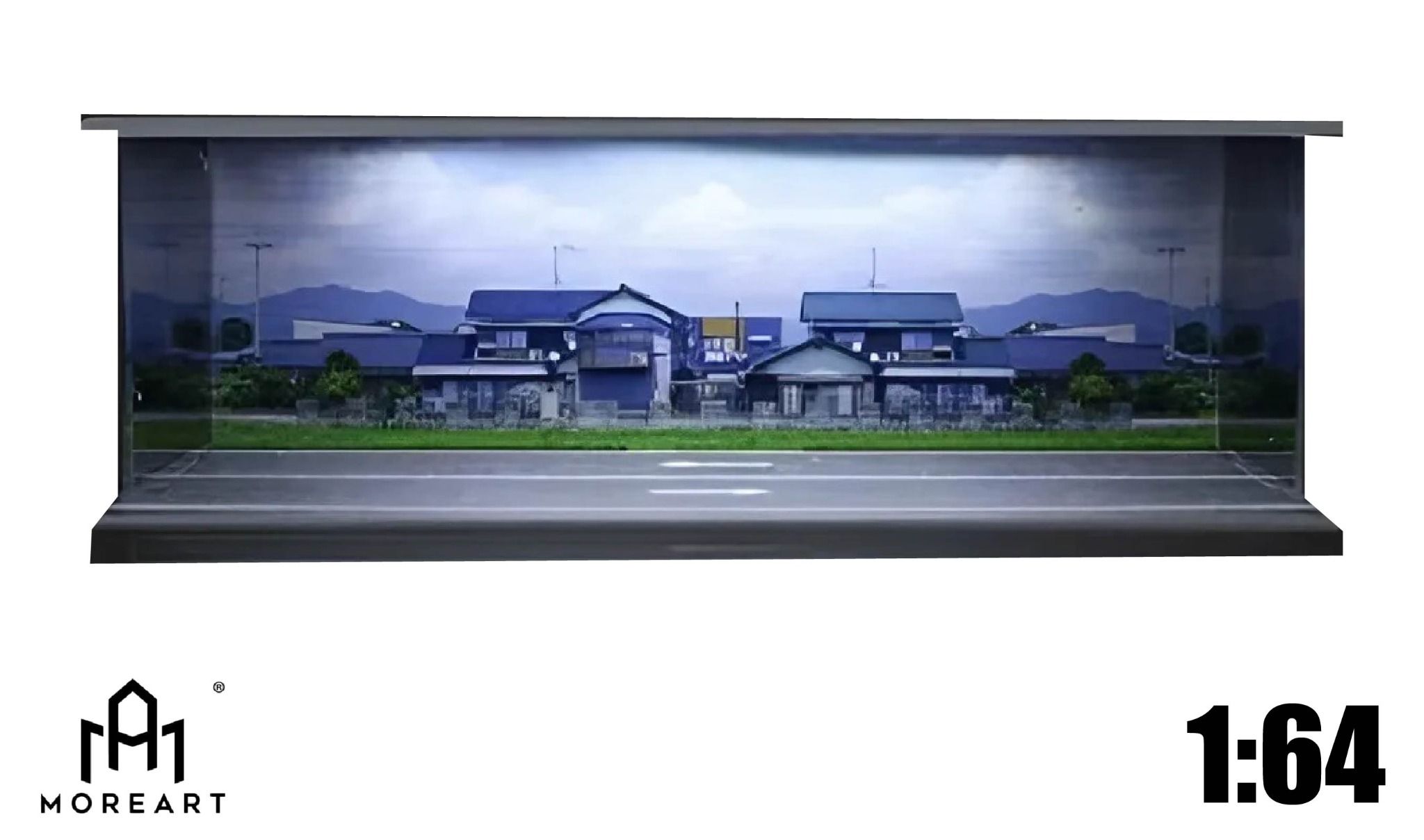 Hộp trưng bày mô phỏng nông thôn có đèn, mica, kèm dây đèn C tỉ lệ 1:64 MoreArt MO914207