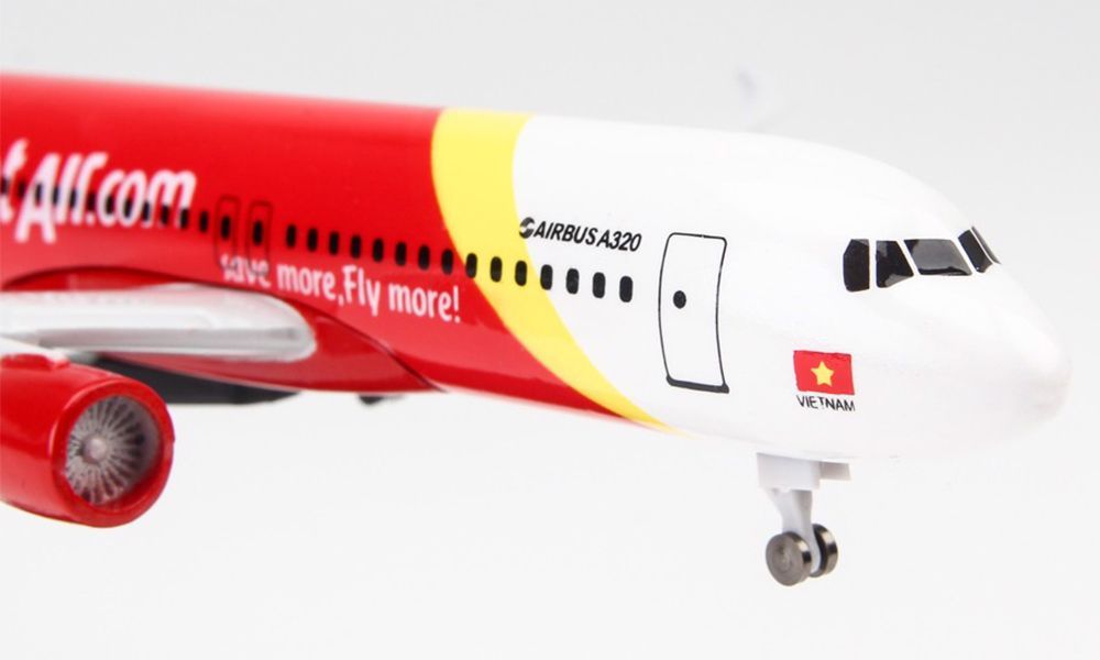  Mô hình máy bay Vietjet Air VN-A668 Airbus A320 20cm MB20006 