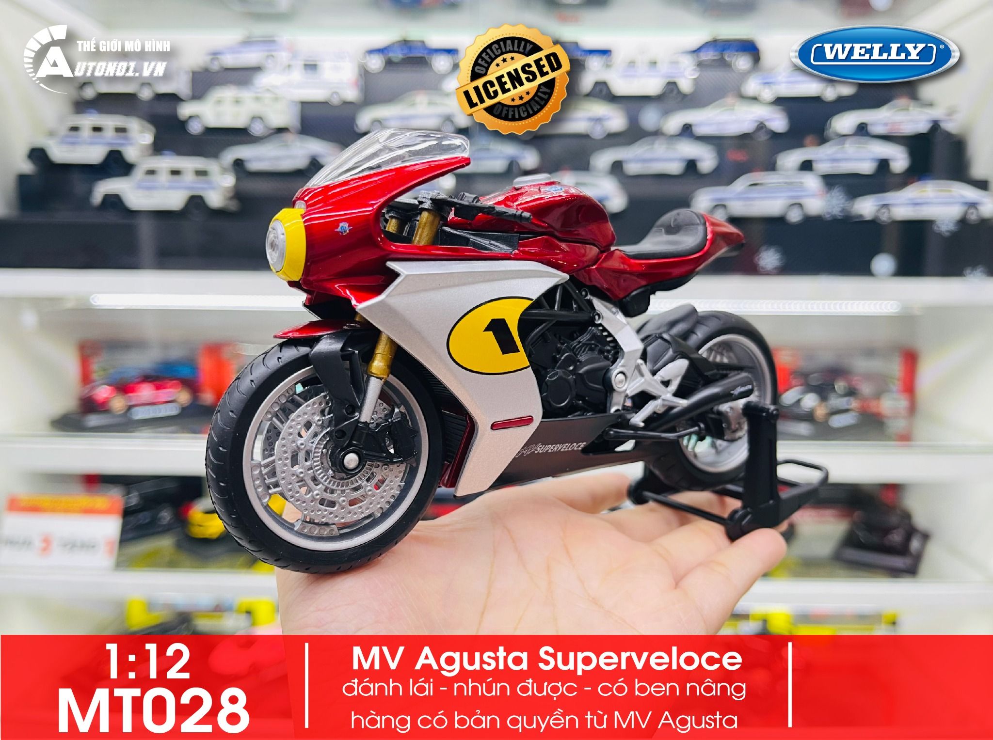 Mô hình xe MV Agusta Superveloce 1:12 Welly MT028
