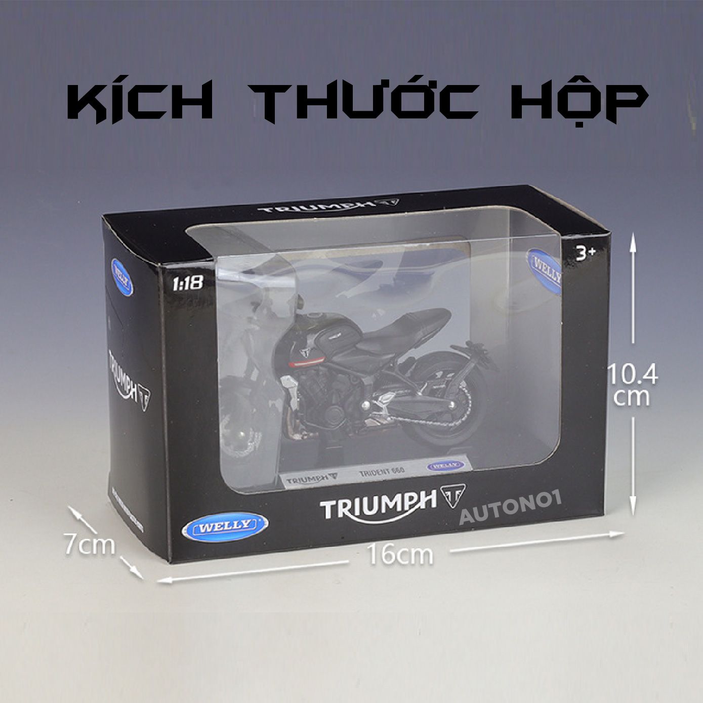 Mô hình xe Triumph Trident 660 1:18 Welly MT18001