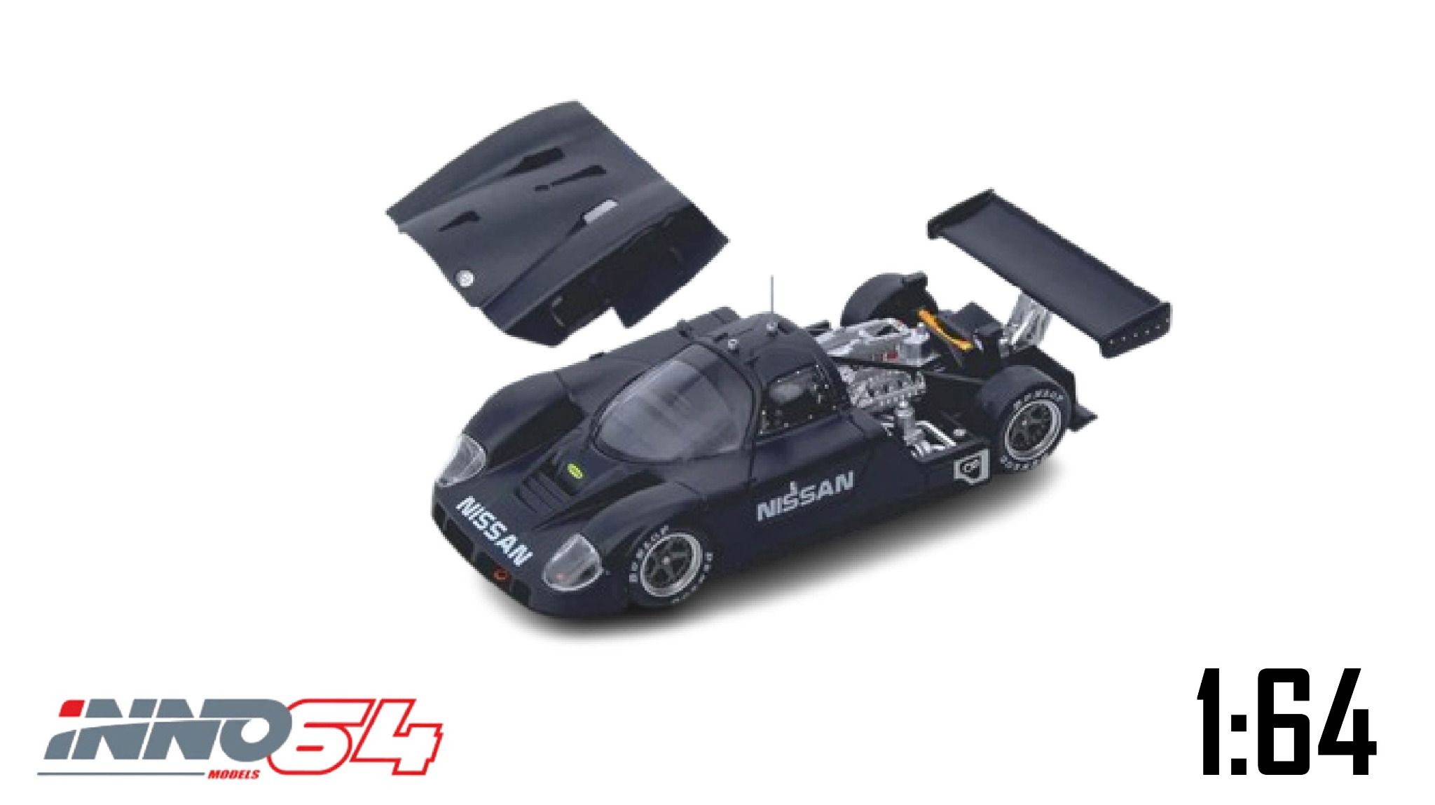 Mô hình xe Nissan R89C Le Mans Shakedown Test at Paul Ricard 1988 tỉ lệ 1:64 Inno64