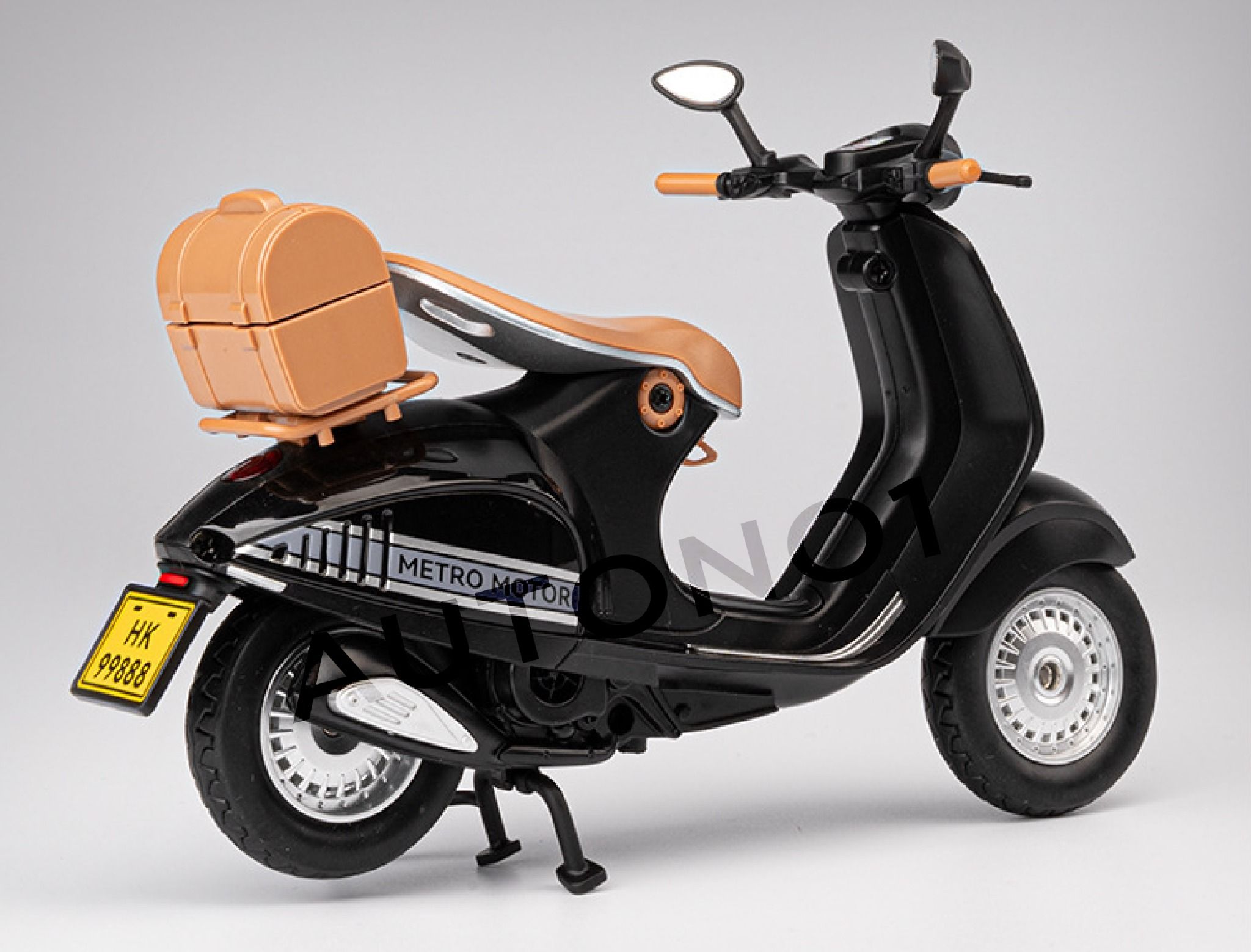 Mô hình xe Vespa 946 có đế - âm thanh - đèn tỉ lệ 1:12 Jiaye model MT12014