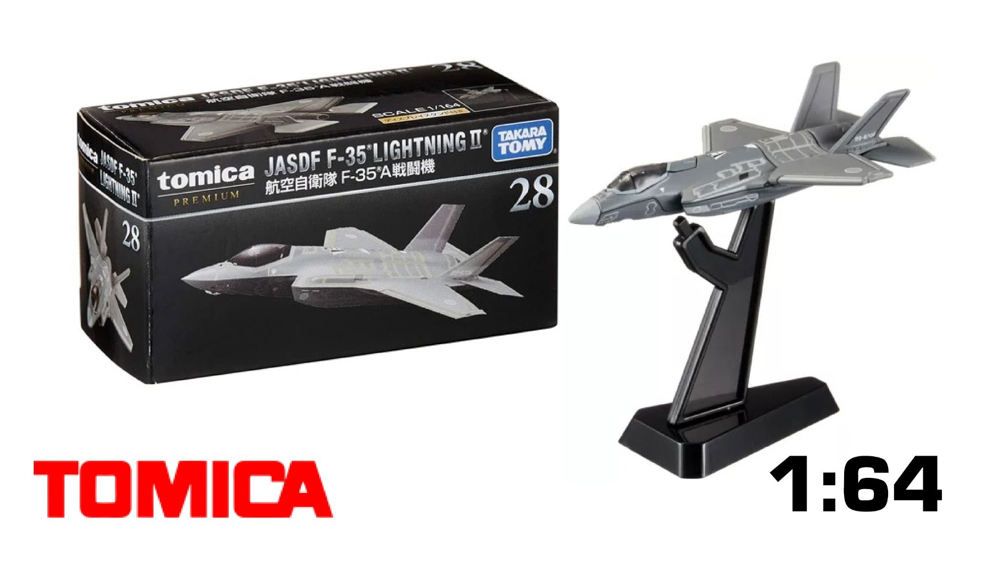 Mô hình máy bay JASDF F-35/Lightning 2 No.28 tỉ lệ 1:35 Tomica Premium 108979