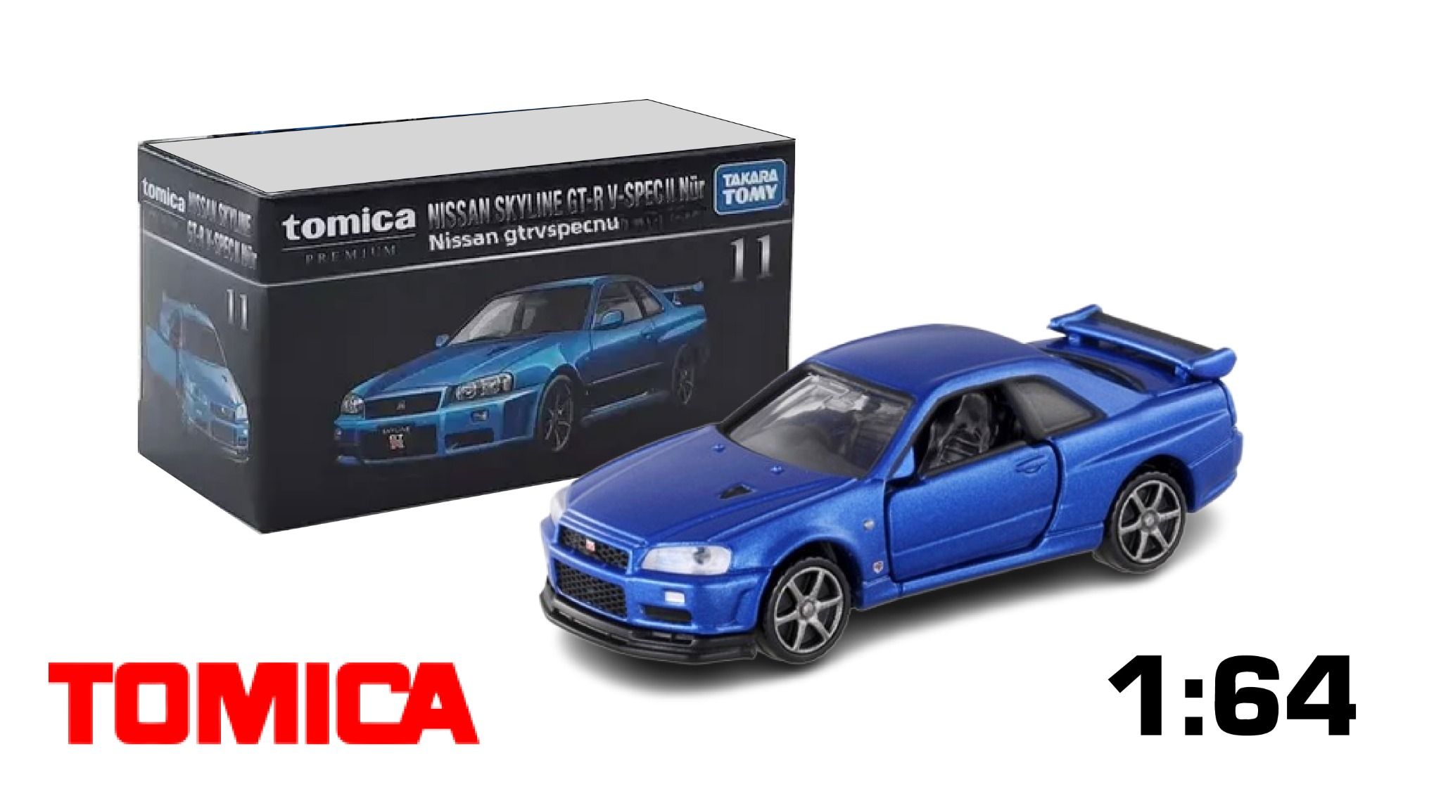 Mô hình xe Nissan Skyline GTR R34 No.11 Tỉ lệ 1:64 Tomica Premium 852728