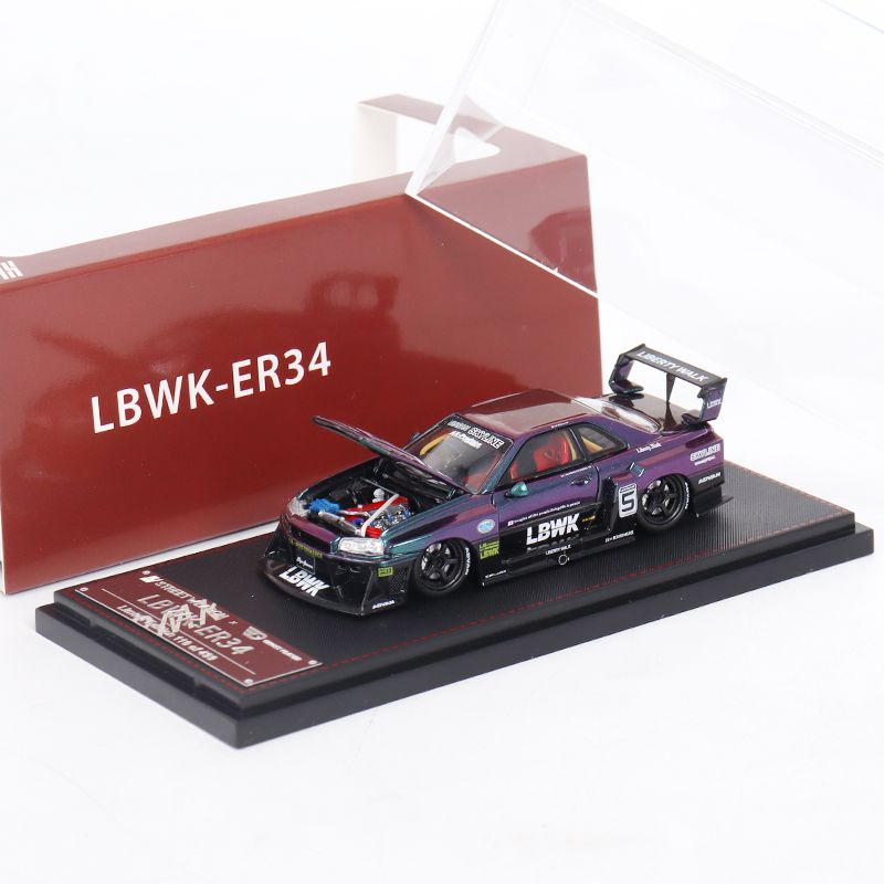 Mô hình xe Nissan Super Silhouette ER34 LBWK Chameleon #5 Special Limited Edition 499pcs tỉ lệ 1:64 Street weapon OT64074