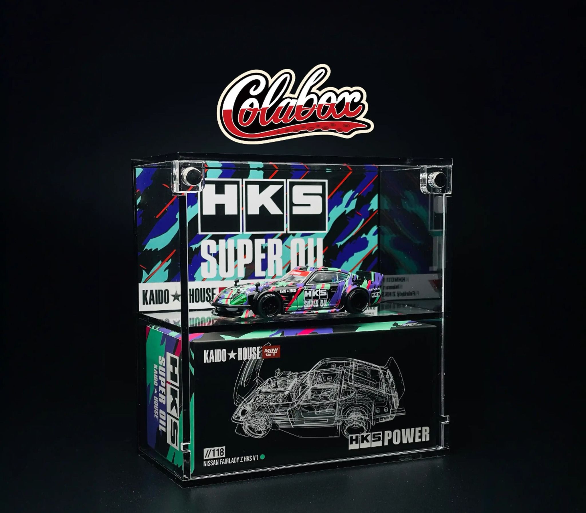 Hộp trưng bày mica các dòng xe MiniGT có khung ảnh tỉ lệ 1:64 Colabox PKC