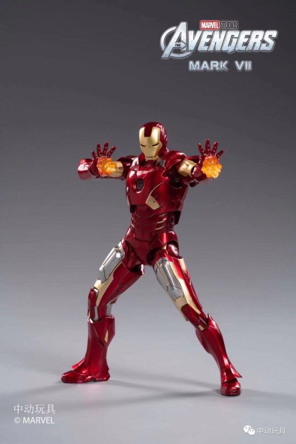  Mô hình nhân vật Marvel Iron man người sắt MK7 Mark VII SHF tỉ lệ 1:10 18CM ZD Toys FG262 