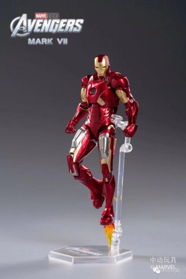  Mô hình nhân vật Marvel Iron man người sắt MK7 Mark VII SHF tỉ lệ 1:10 18CM ZD Toys FG262 