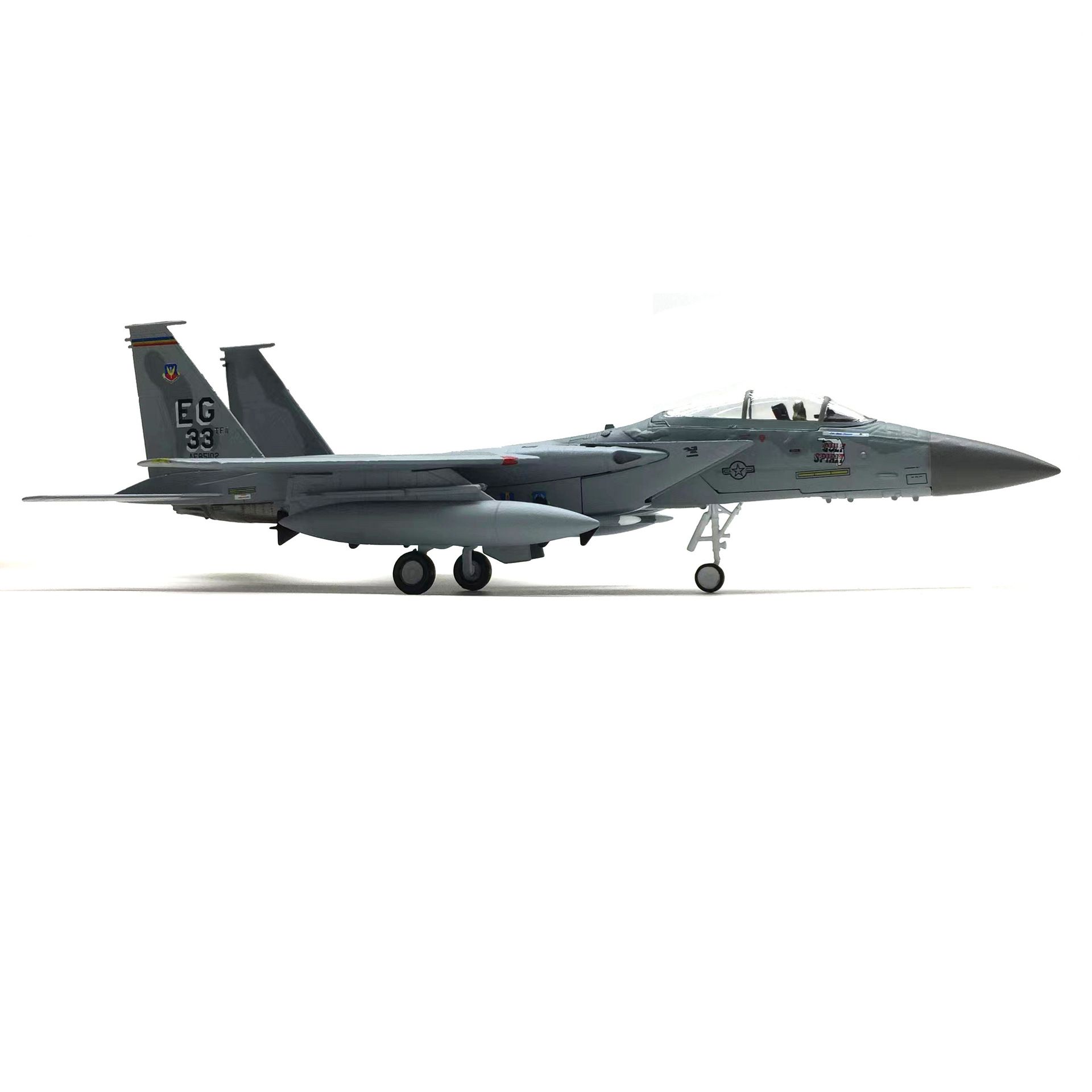  Mô hình máy bay chiến đấu American USA F-15C Eagle 33rd tỉ lệ 1:100 Ns models MBQS048 