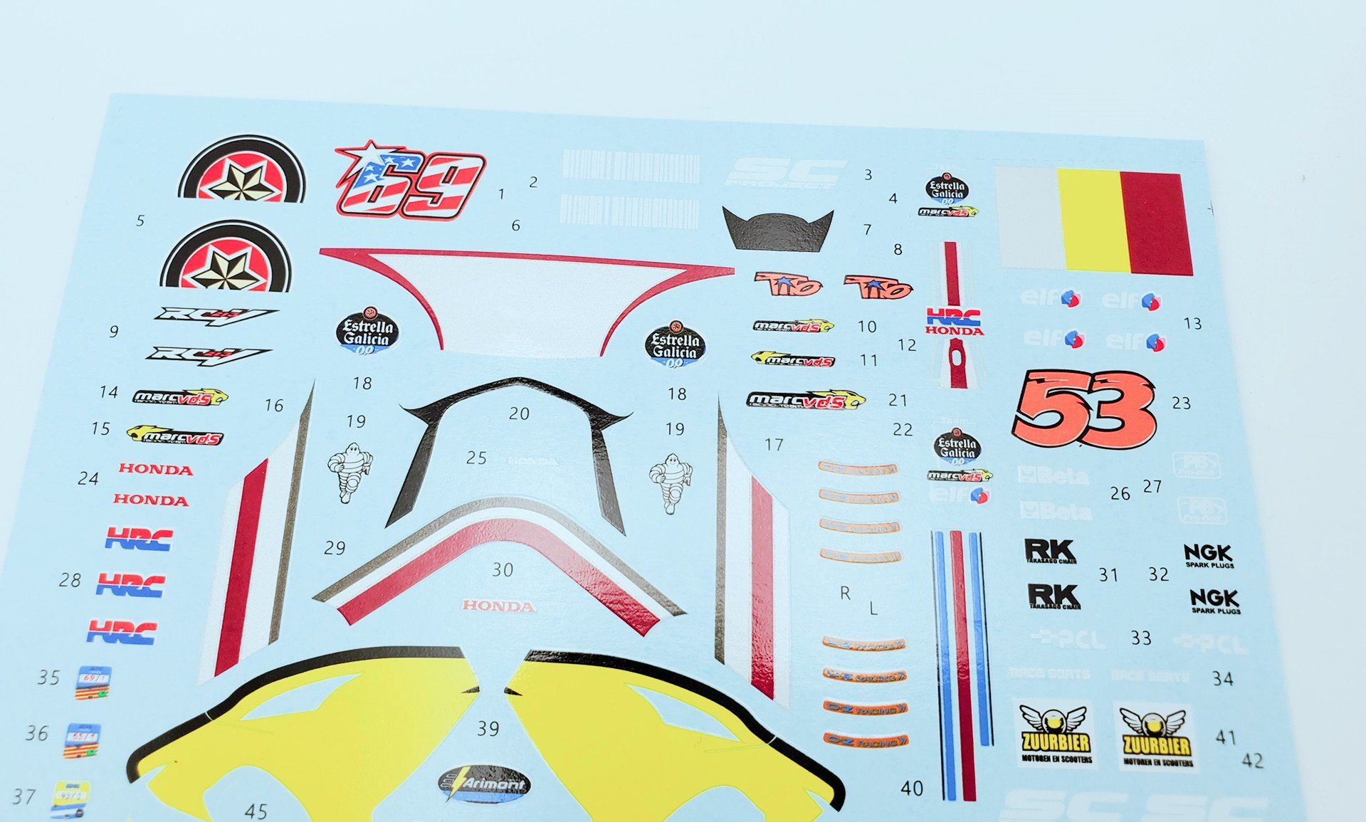  Decal nước Honda Repsol RC213V 1:12 DC144 