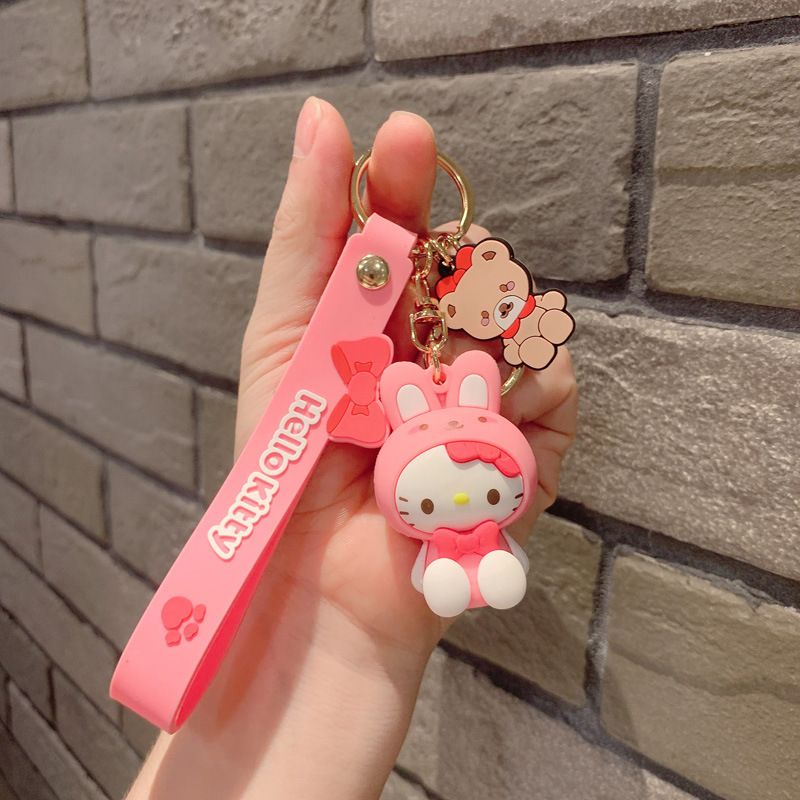  Móc khóa nhựa dẻo - silicon gấu Hello Kitty MK015 