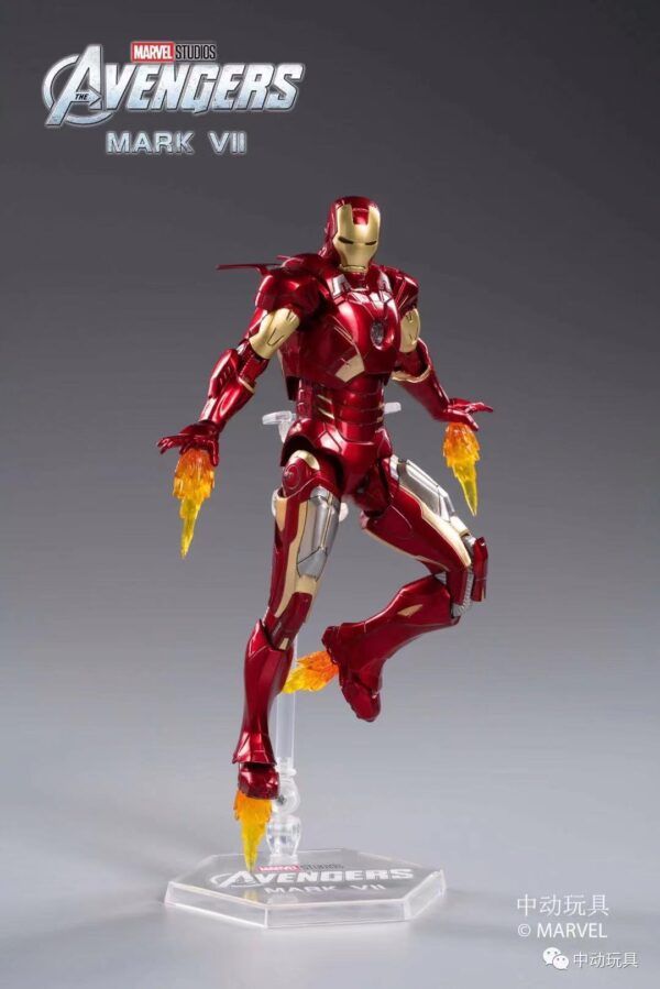 Mô hình nhân vật Marvel Iron man người sắt MK7 Mark VII SHF tỉ lệ 1:10 18CM ZD Toys FG262