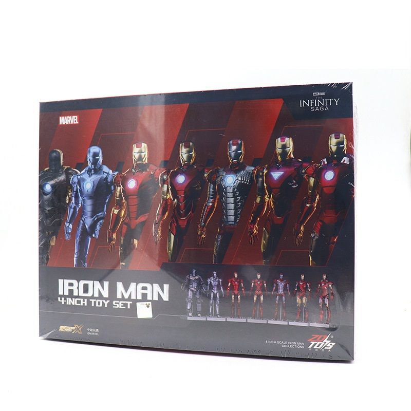 Mô hình nhân vật Marvel bộ 7 người sắt Iron man MK1 - MK7 SHF Iron man Toy sets tỉ lệ 1:18 ( 7cm ) ZD Toys FG288