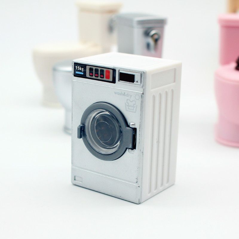 Phụ kiện Decor Mô hình máy giặt cửa dưới 15kg mở cửa được trang trí mô hình showroom, diorama DE068