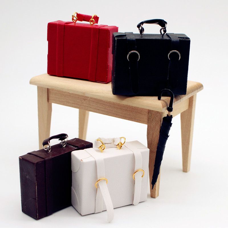 Phụ kiện Decor Mô hình Vali, túi xách da DE065