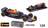  Mô hình xe đua F1 Oracle Red Bull racing 2022 RB18 hộp mica có figure 1:24 Bburago OT061 