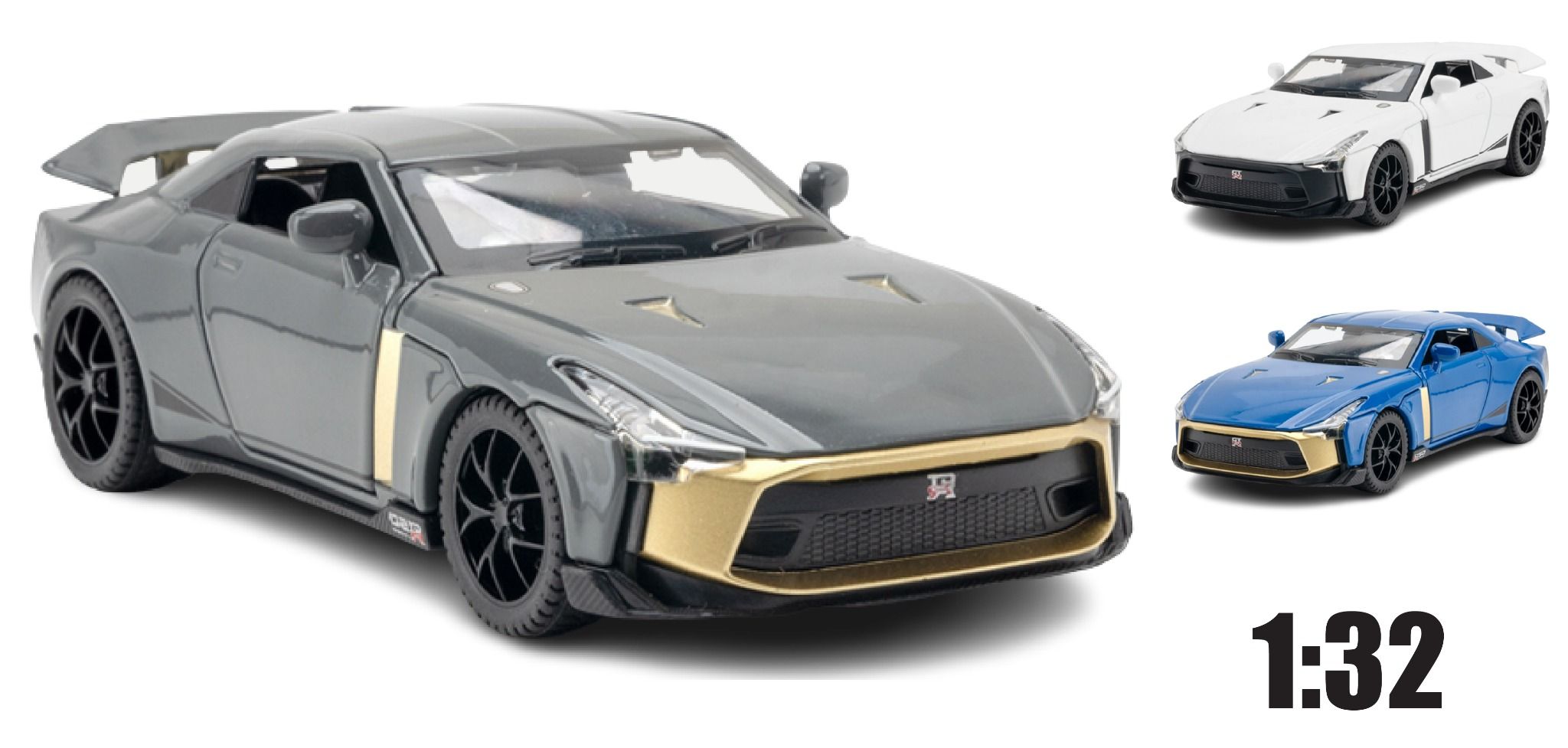 Mô hình xe ô tô Nissan GT-R50 tỉ lệ 1:32 Alloy model OT137