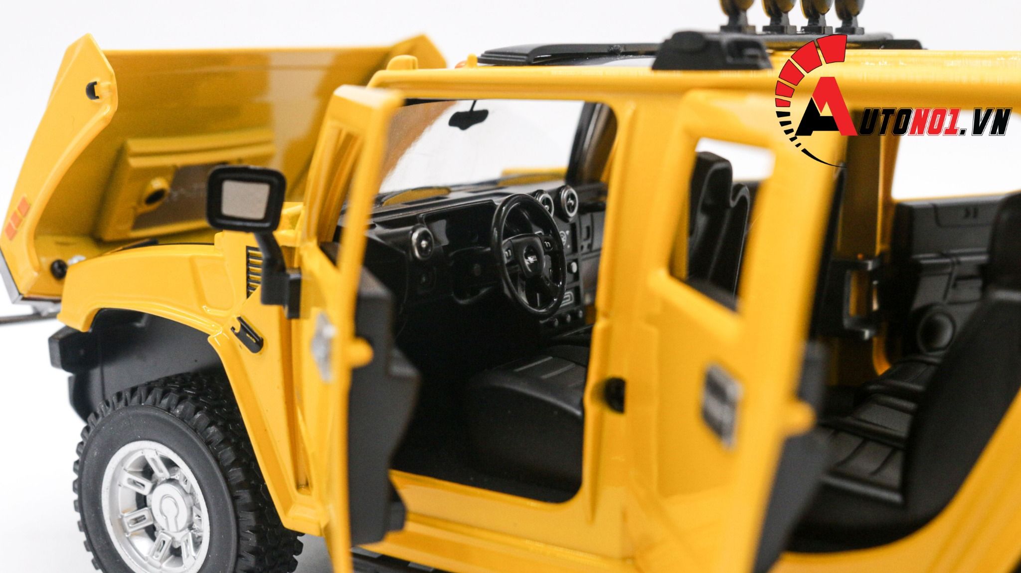 Mô hình xe ô tô Hummer H2 full open tỉ lệ 1:24 Alloy moel K2-25-A OT170