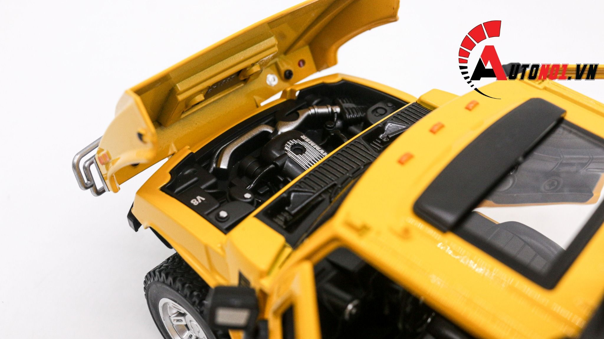 Mô hình xe ô tô Hummer H2 full open tỉ lệ 1:24 Alloy moel K2-25-A OT170